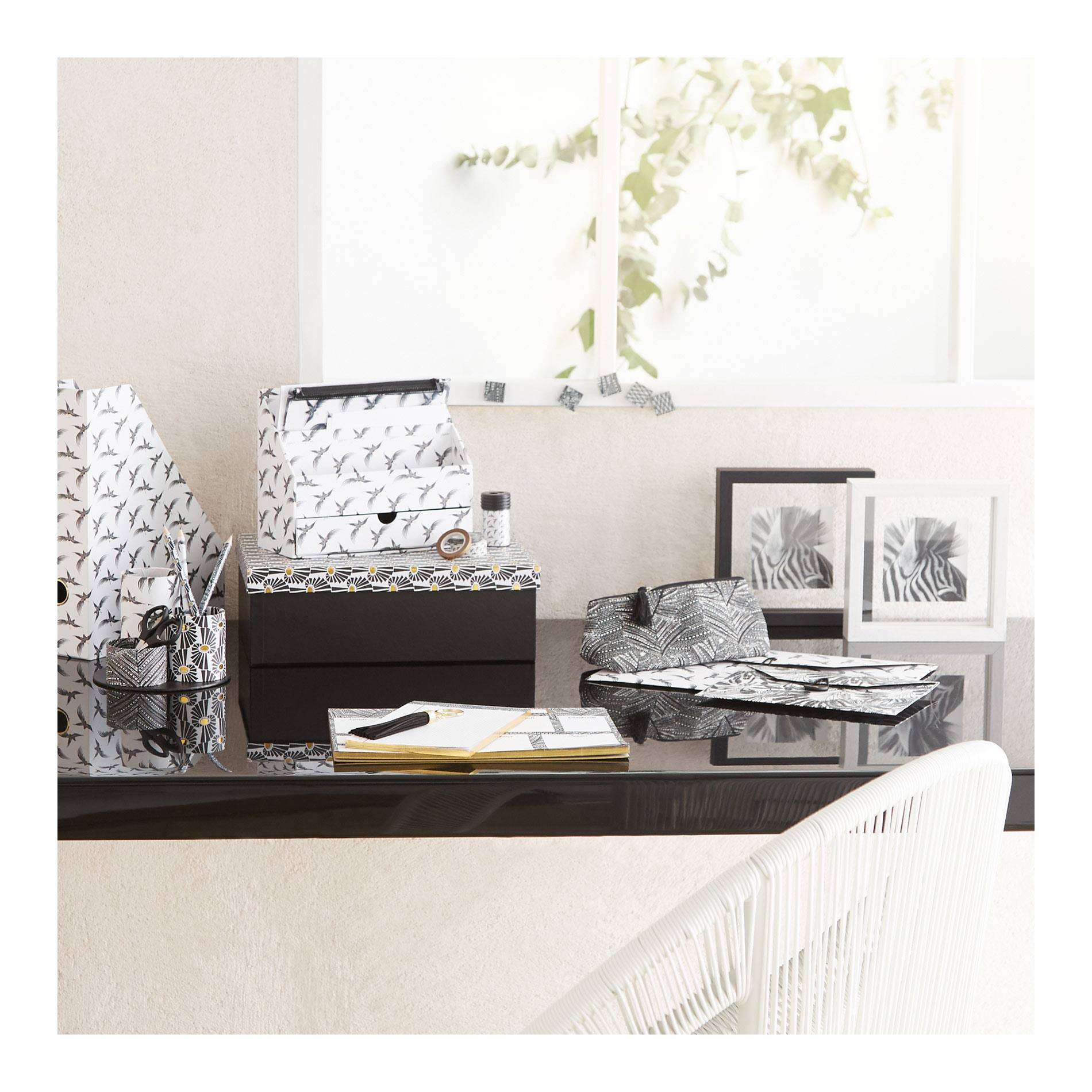 Porte magazines, merles, Blanc, large image number 2.0