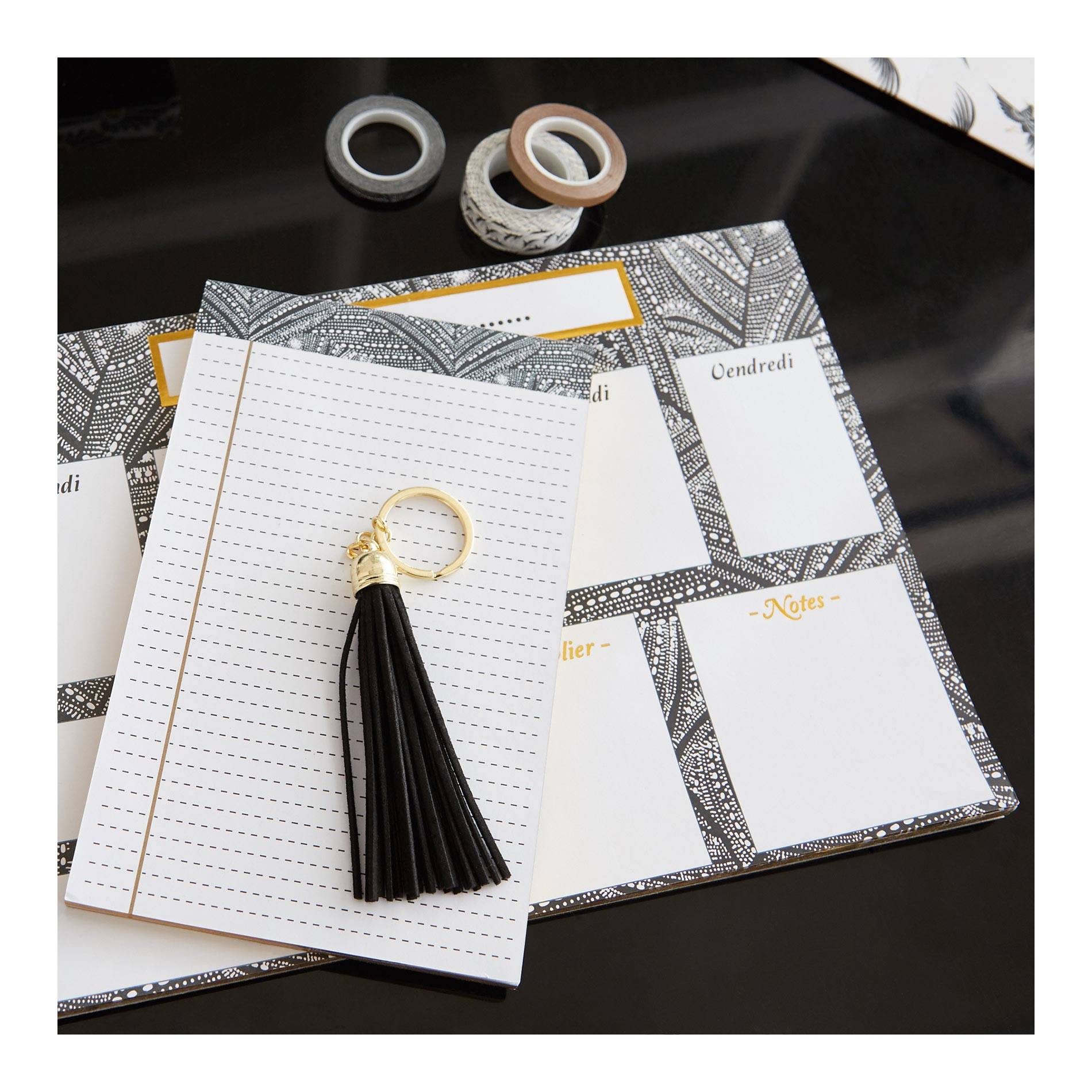 Washi tape x3, Noir, large image number 1