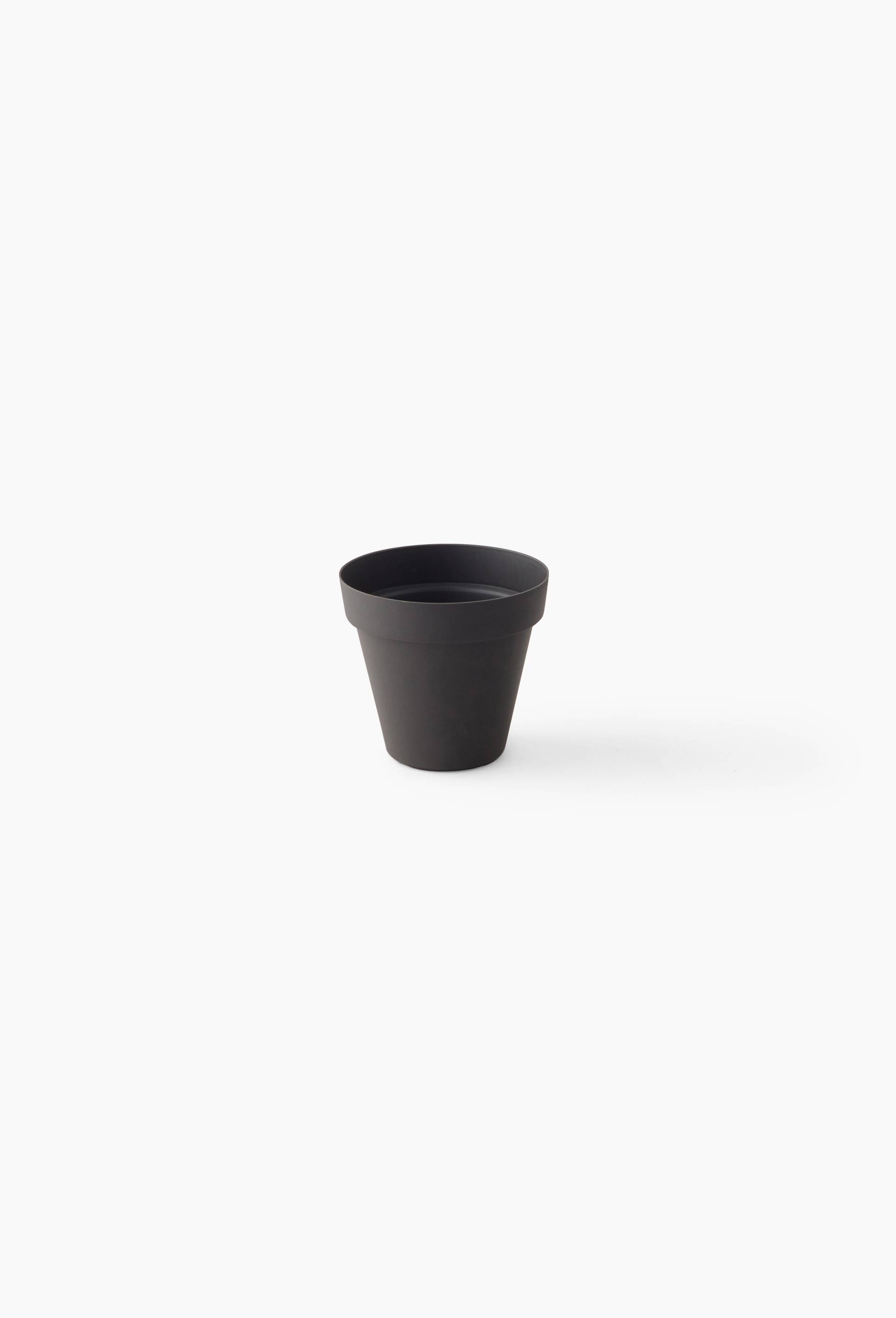 Pot, 14cm, en plastique polypropyl&egrave;ne, Gris fonc&eacute;, large image number 0