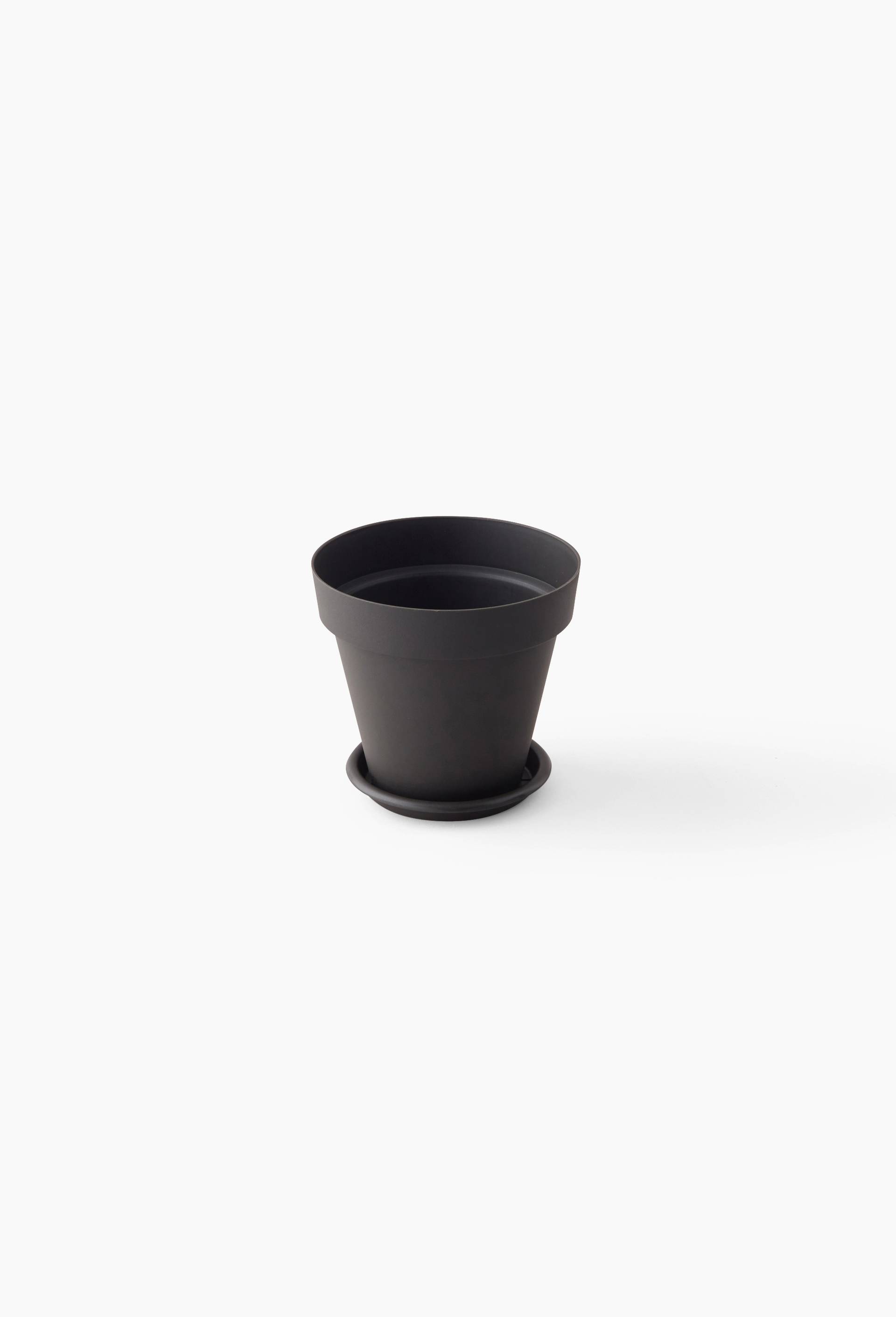 Pot, 14cm, en plastique polypropyl&egrave;ne, Gris fonc&eacute;, large image number 1
