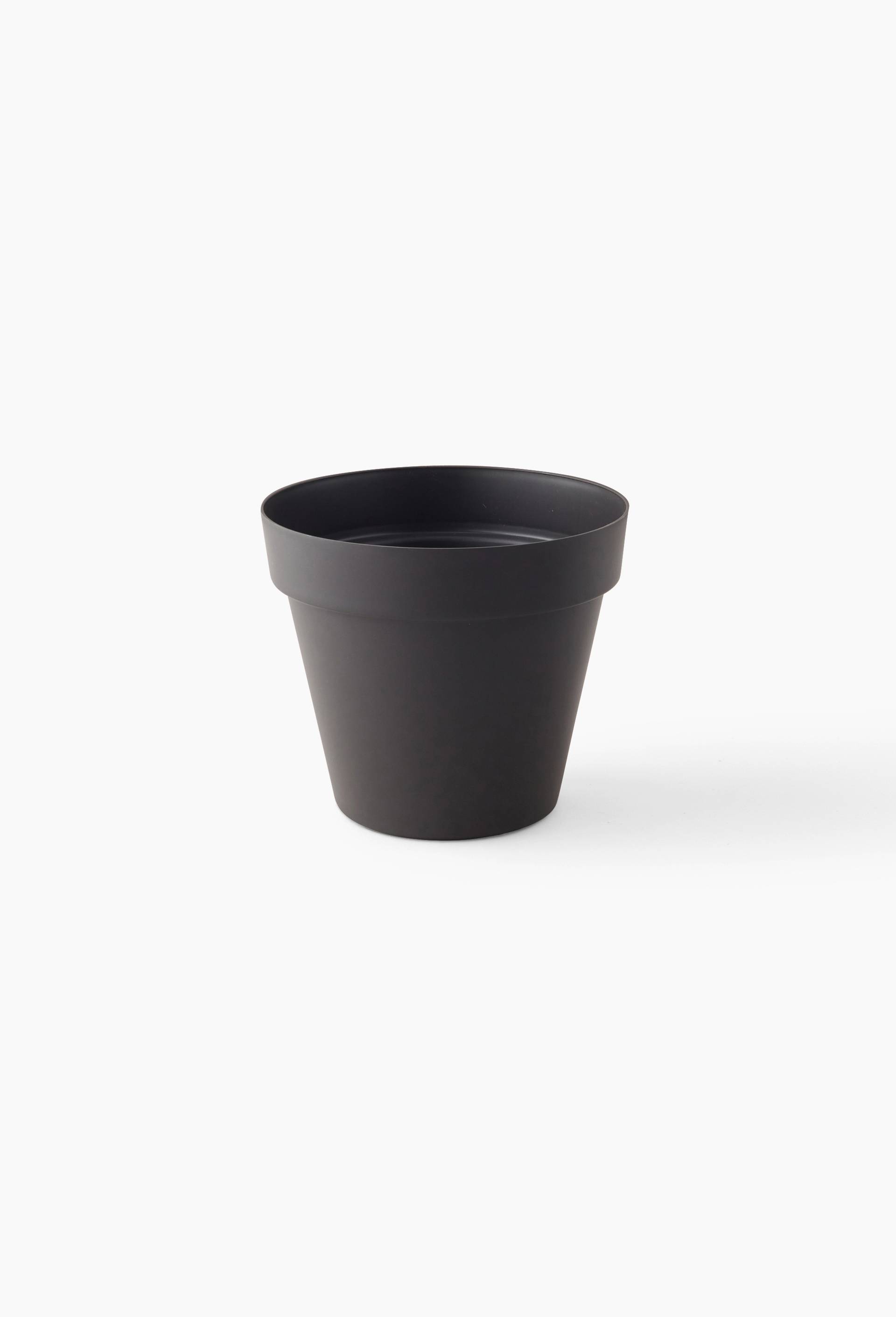 Pot , 25cm, en plastique polypropyl&egrave;ne, Gris fonc&eacute;, large image number 0