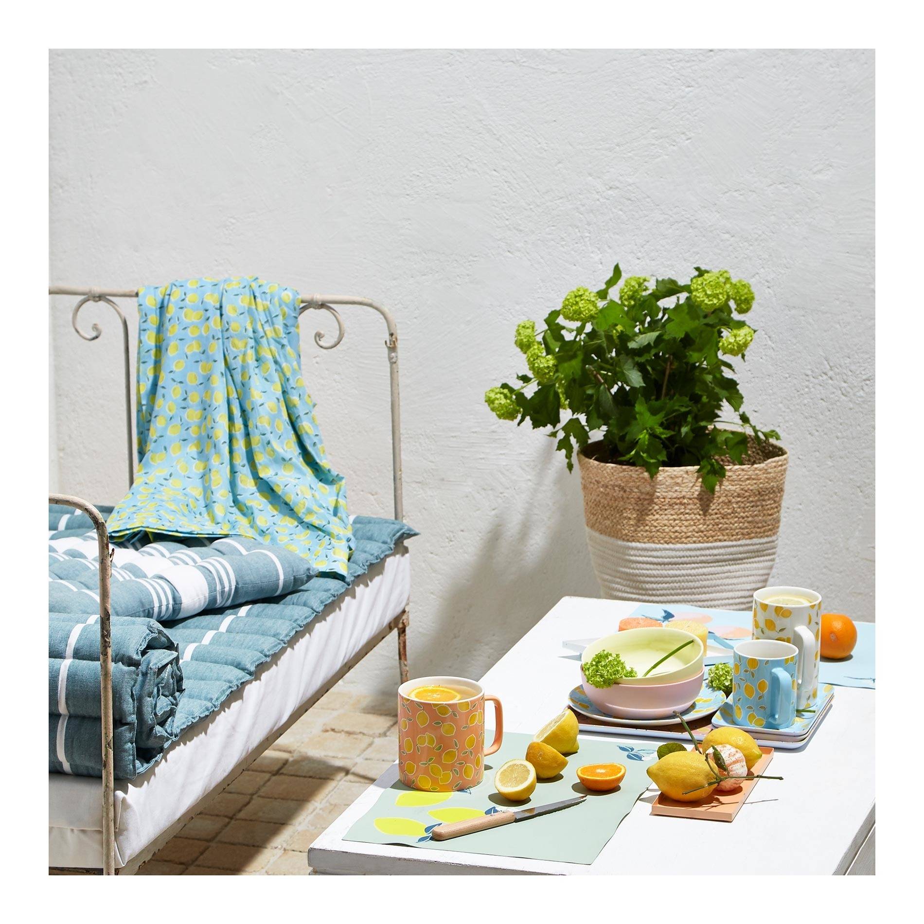 Set de table PVC, motif agrumes, Saumon, large image number 2.0