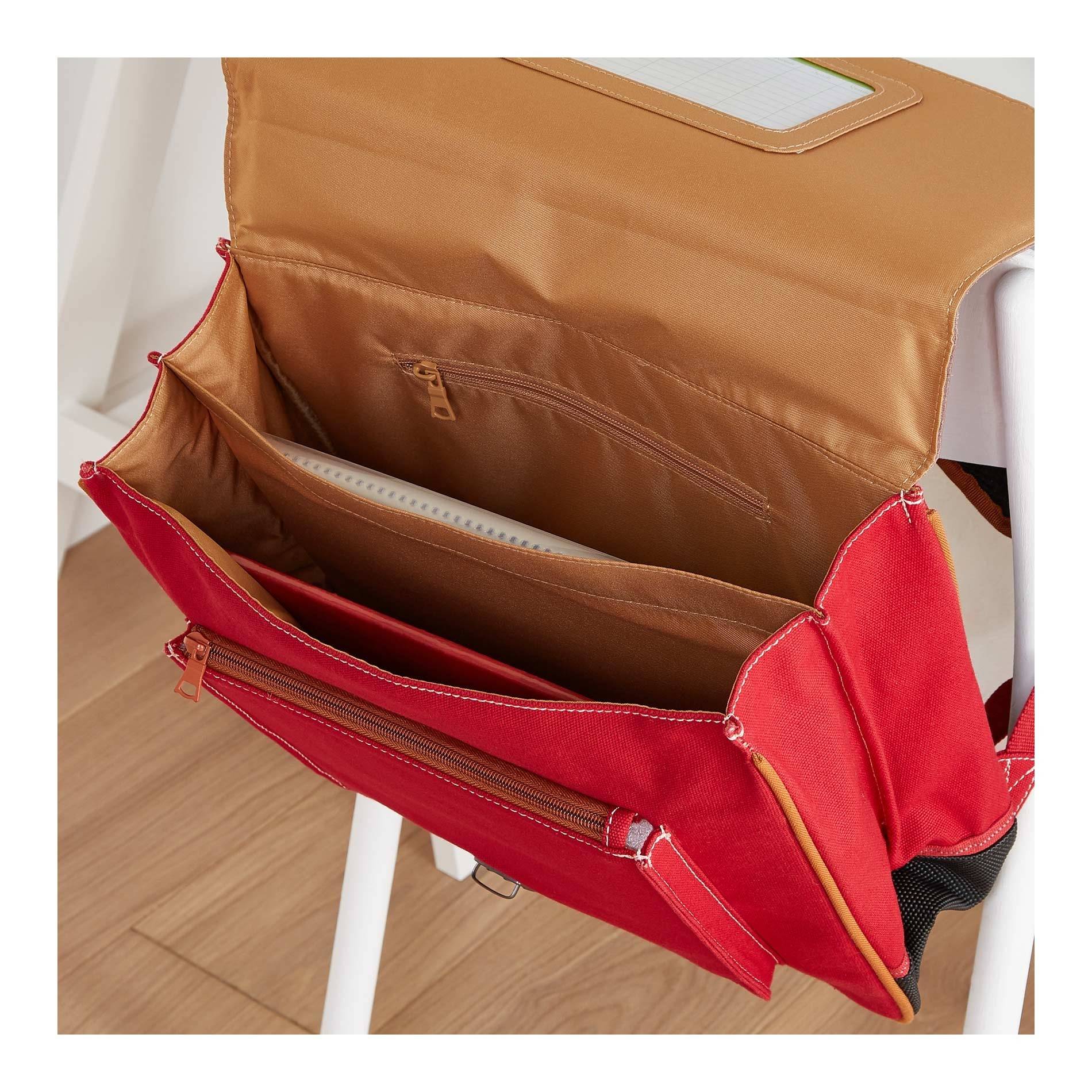 Cartable Tann's 38cm, marine et rouge, Rouge, large image number 1