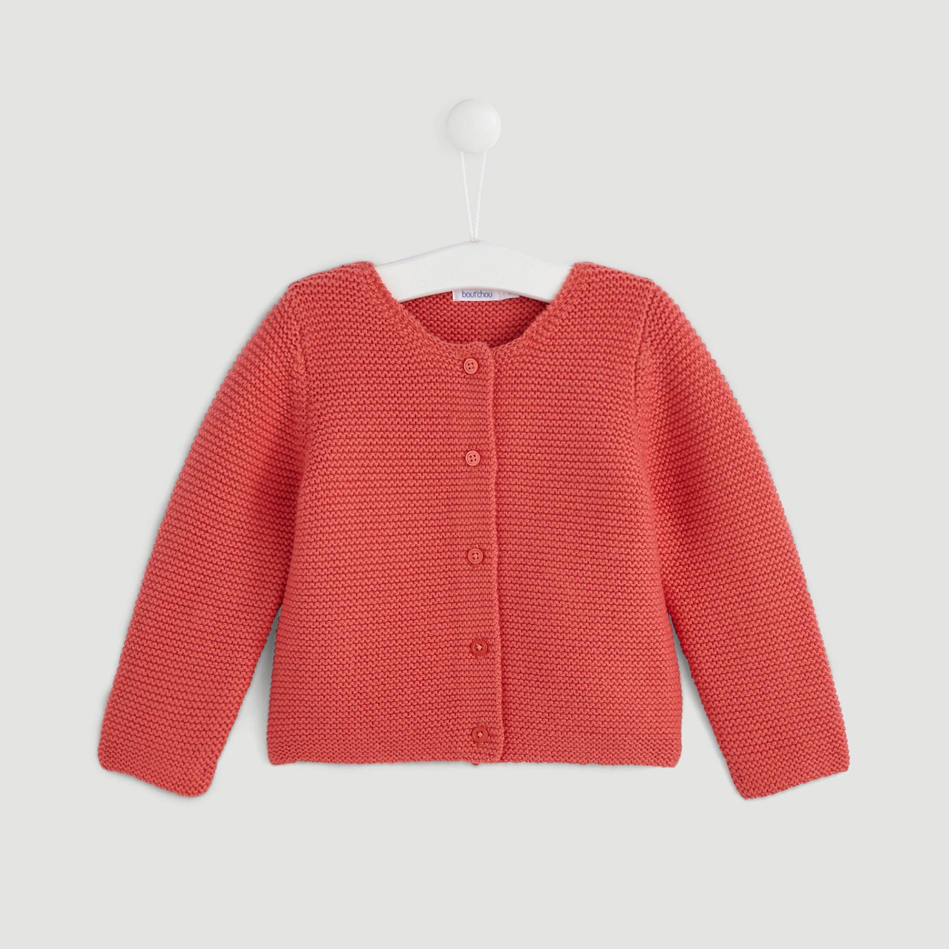 Cardigan point mousse, Rose clair, large image number 0.0