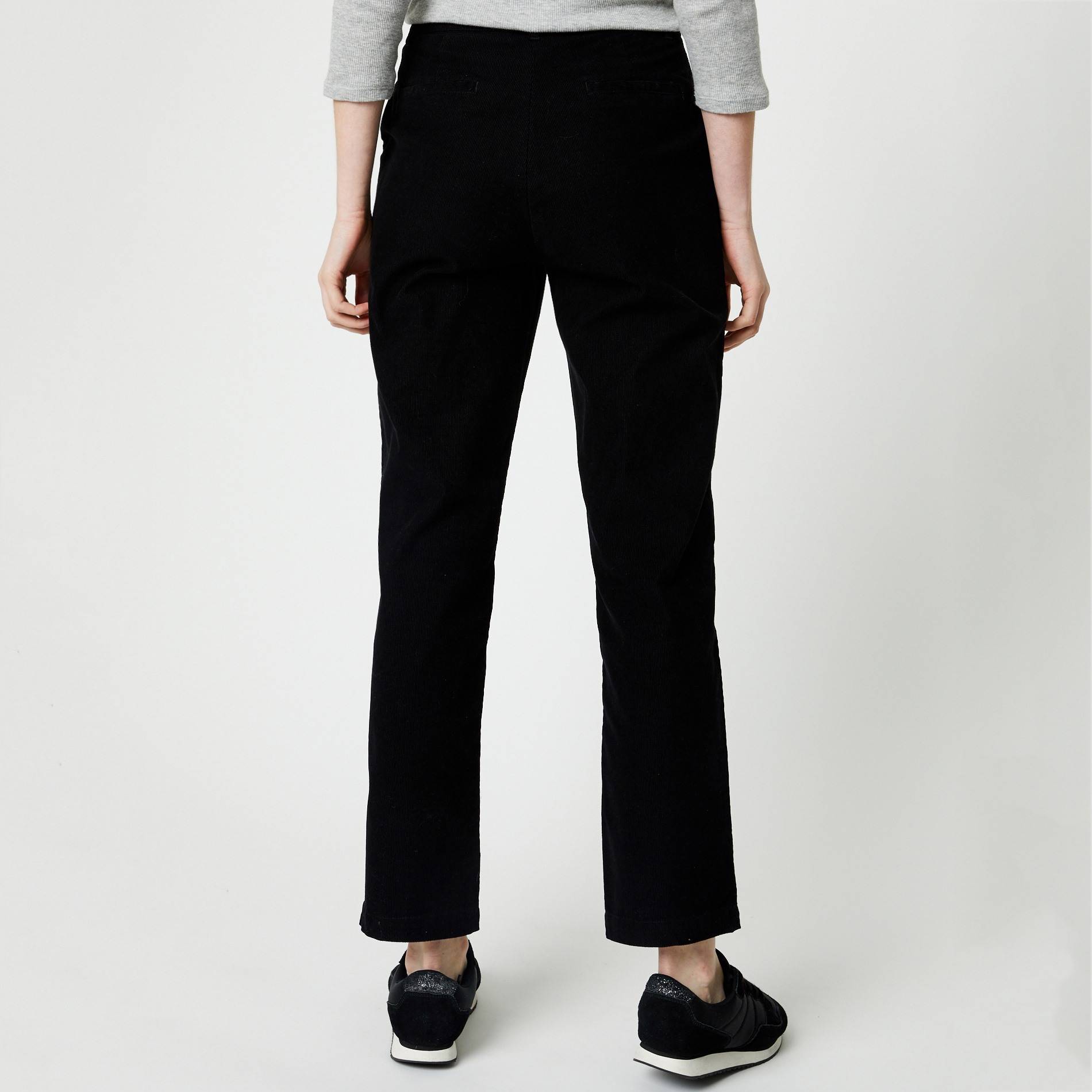 Pantalon boyfriend en velours, Noir, large image number 1