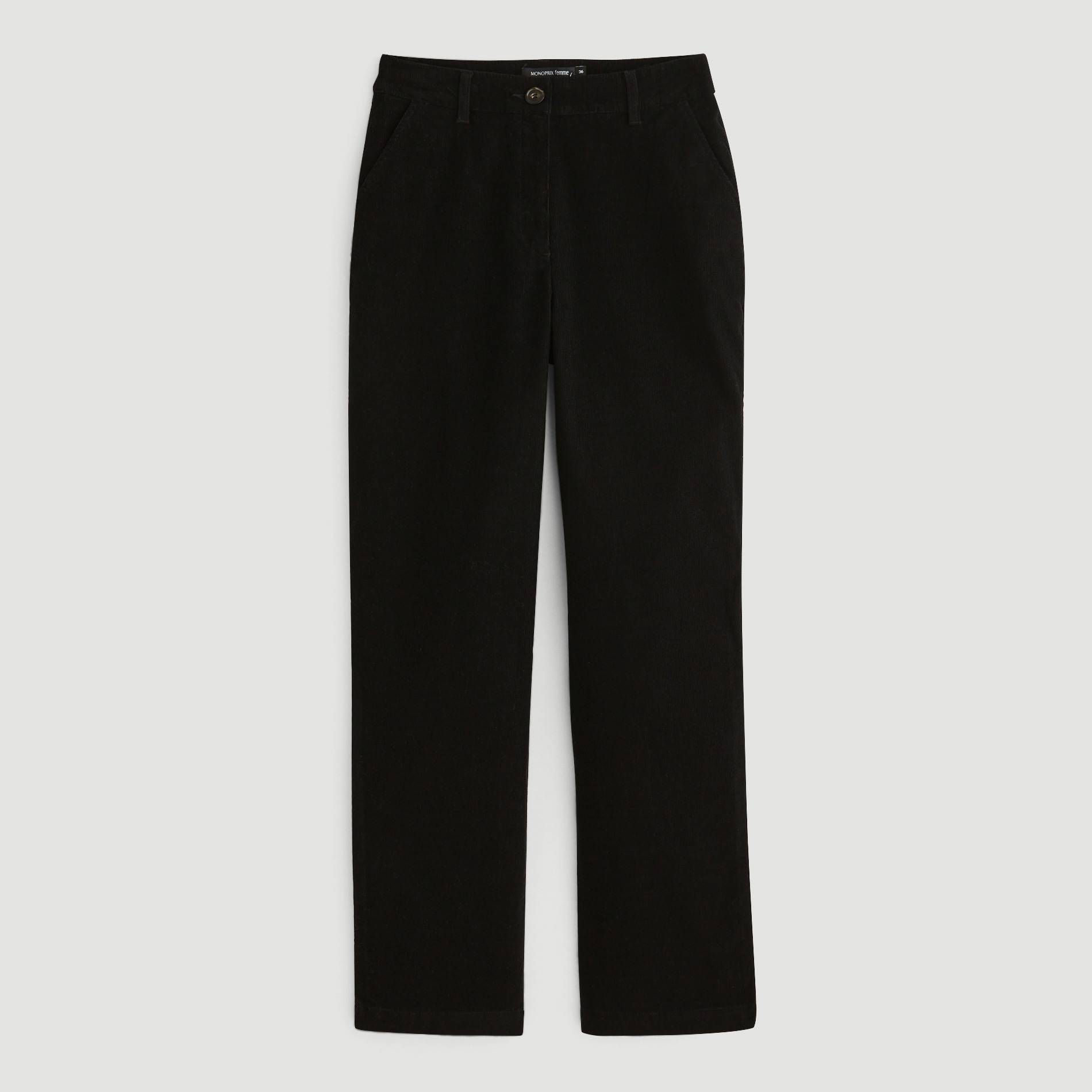 Pantalon boyfriend en velours, Noir, large image number 2