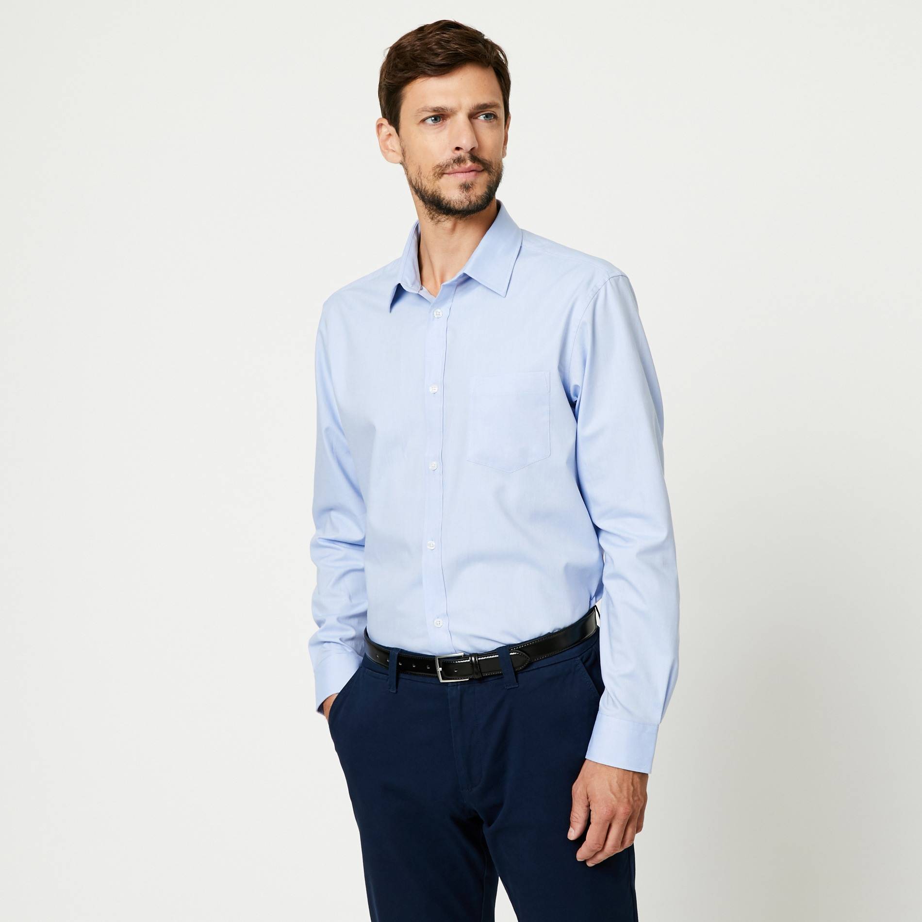 Chemise coupe regular, Indigo, large image number 0
