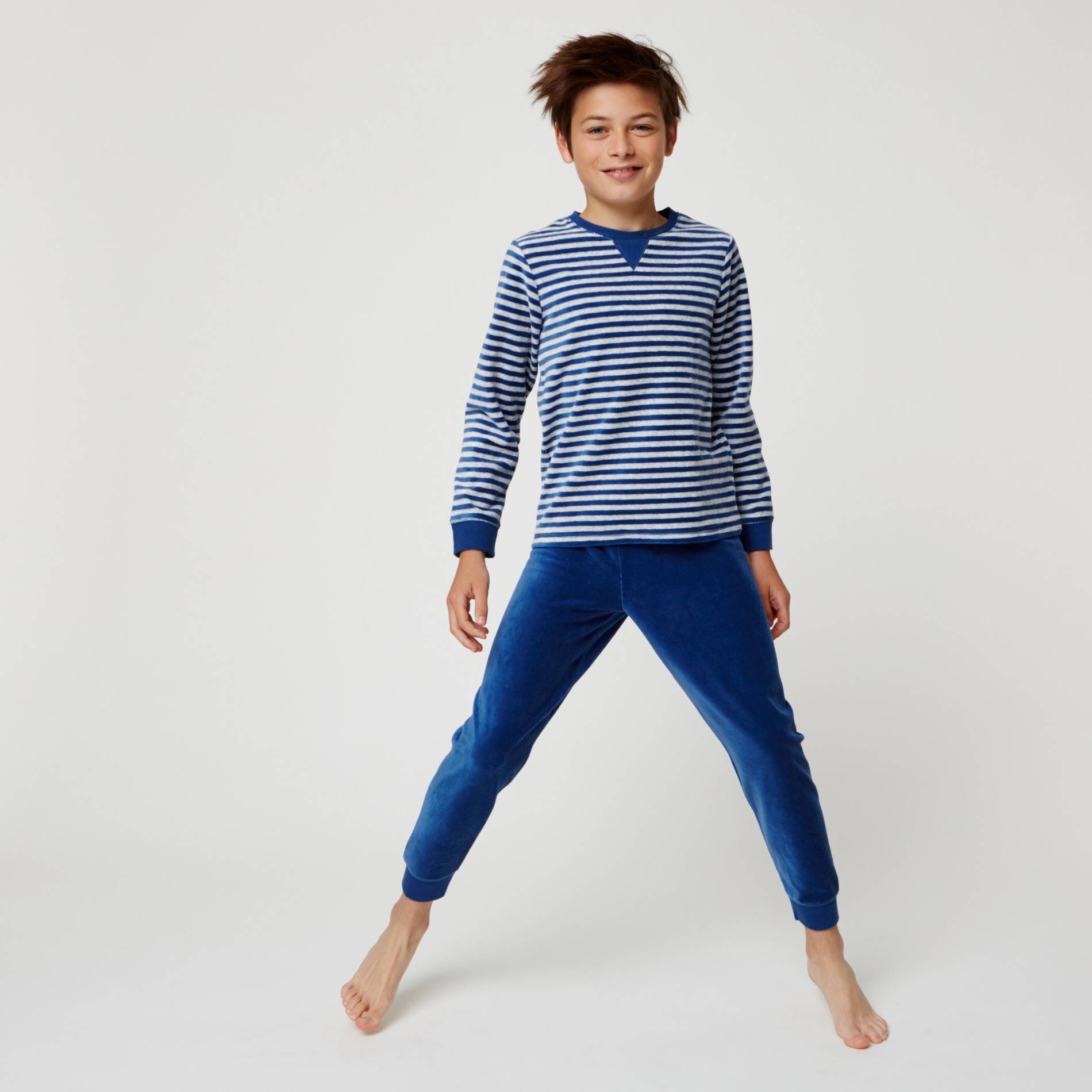 Pyjama velours, Bleu vif, large image number 0