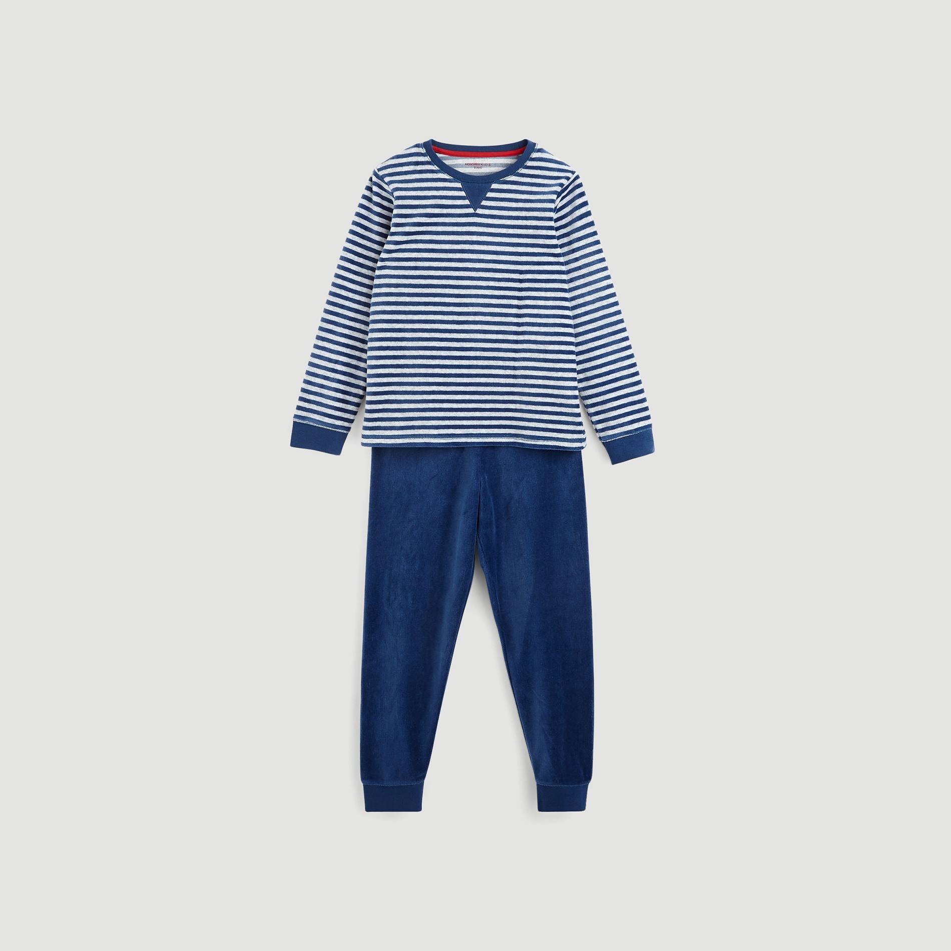 Pyjama velours, Bleu vif, large image number 1