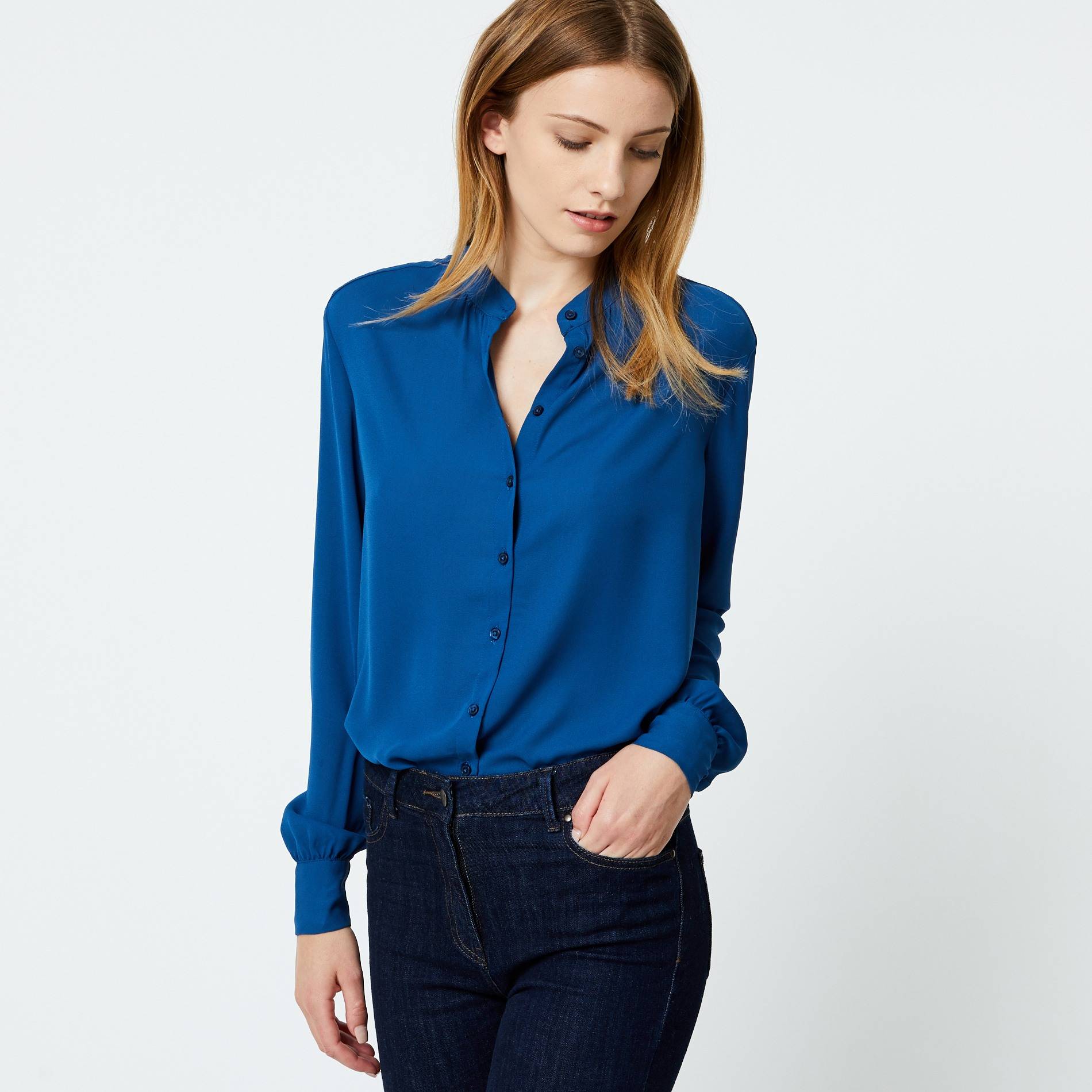 Chemise manches longues, Indigo, large image number 0