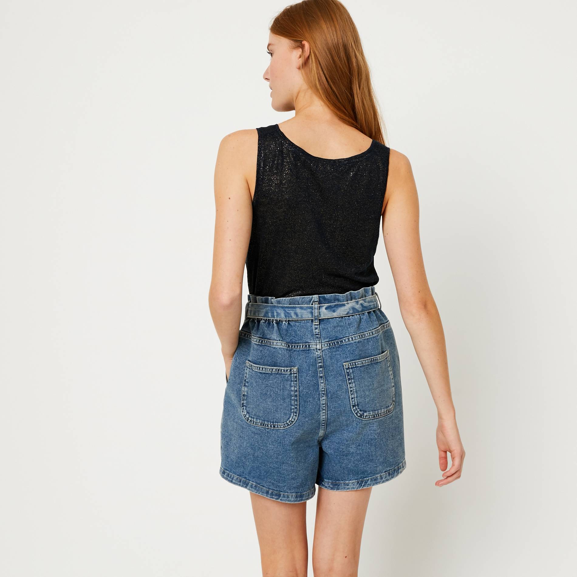 Short en denim, Indigo, large image number 1