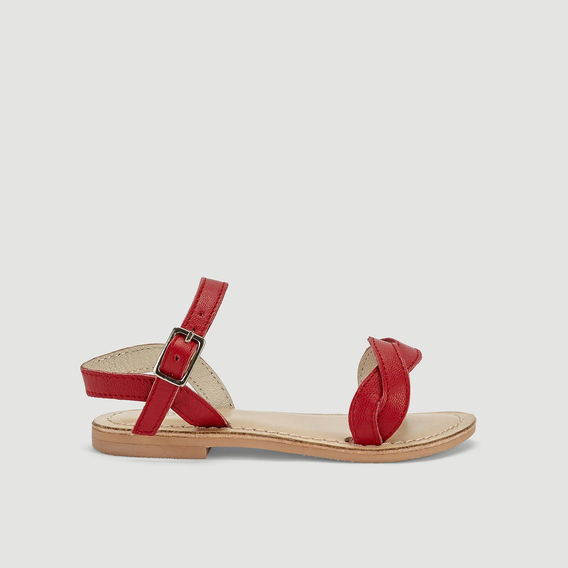 Sandales en cuir, Rouge, large image number 0