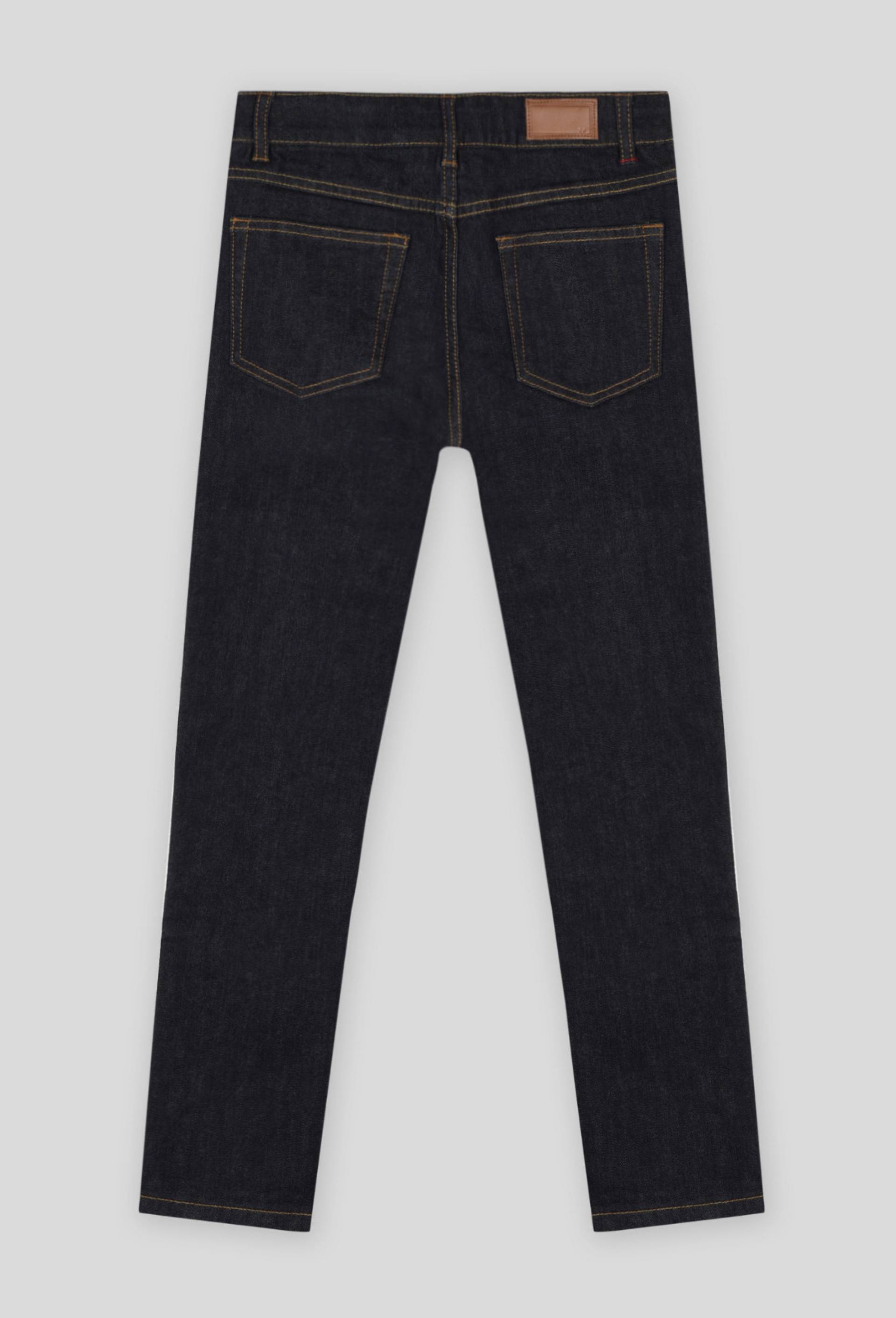 Pantalon en jean slim contenant du coton BIO, Bleu foncé, large image number 1
