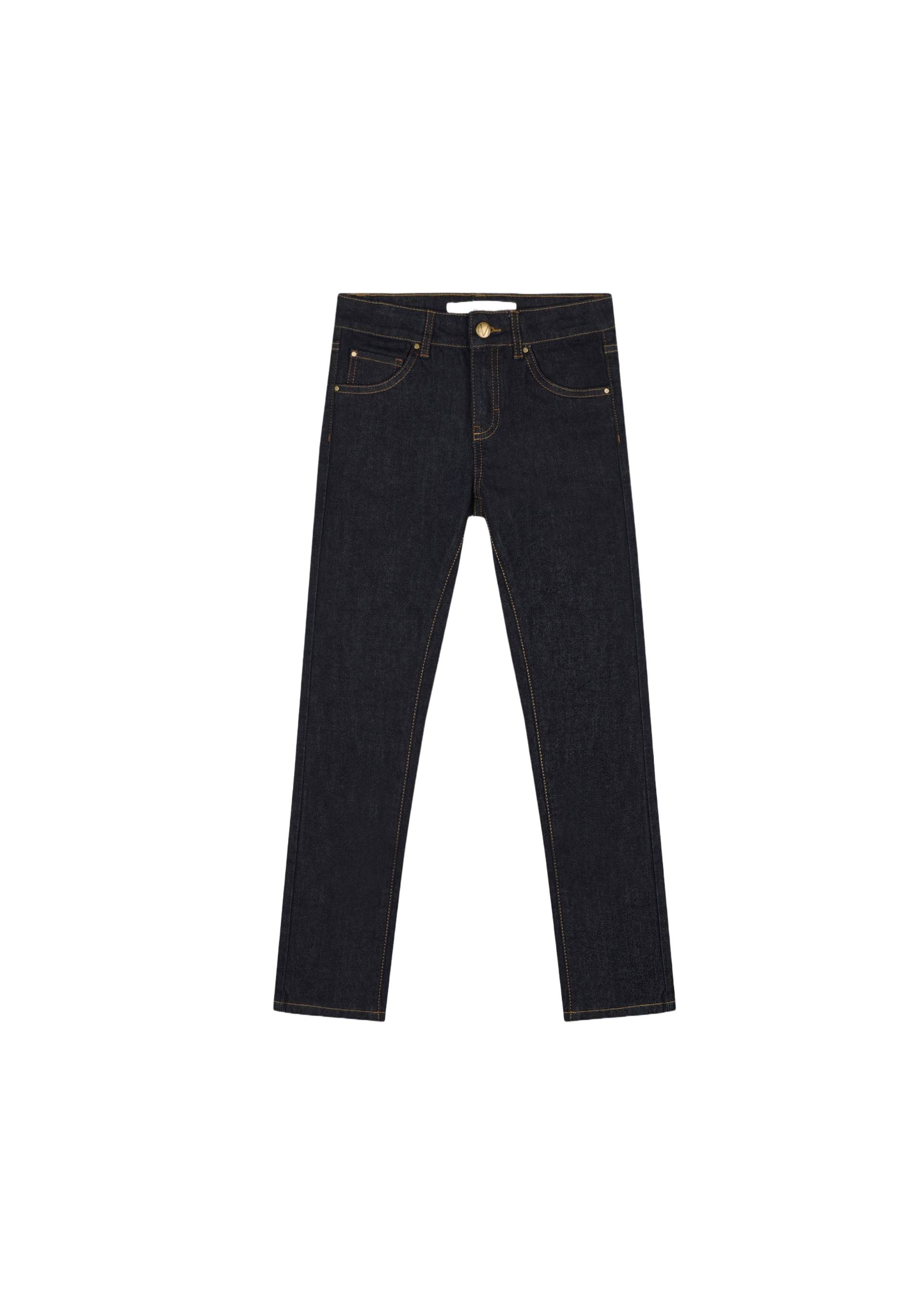 Pantalon en jean slim contenant du coton BIO, Bleu foncé, large image number 4