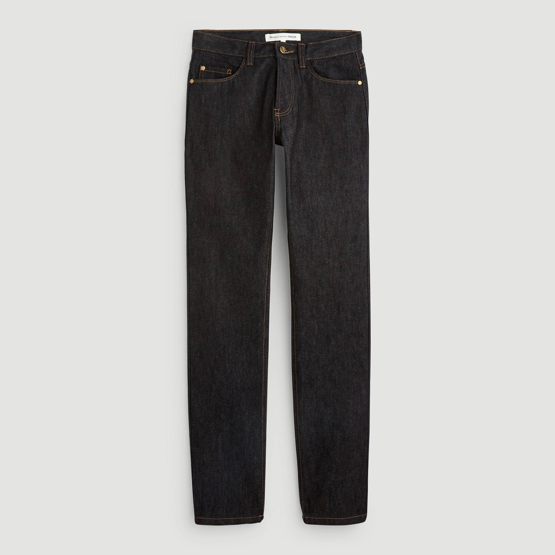 Jean brut coupe straight, Bleu vif, large image number 0