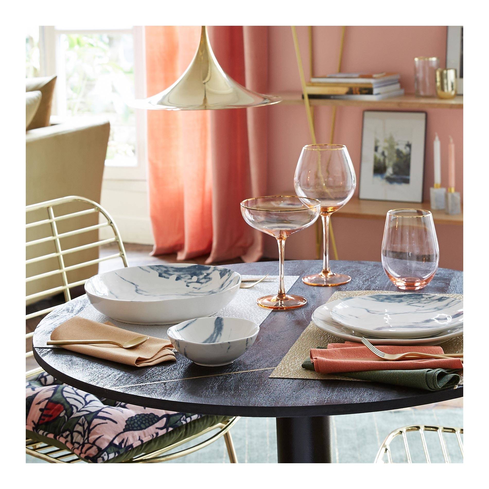 Set de table rectangulaire, plastique, Fuchsia, large image number 2