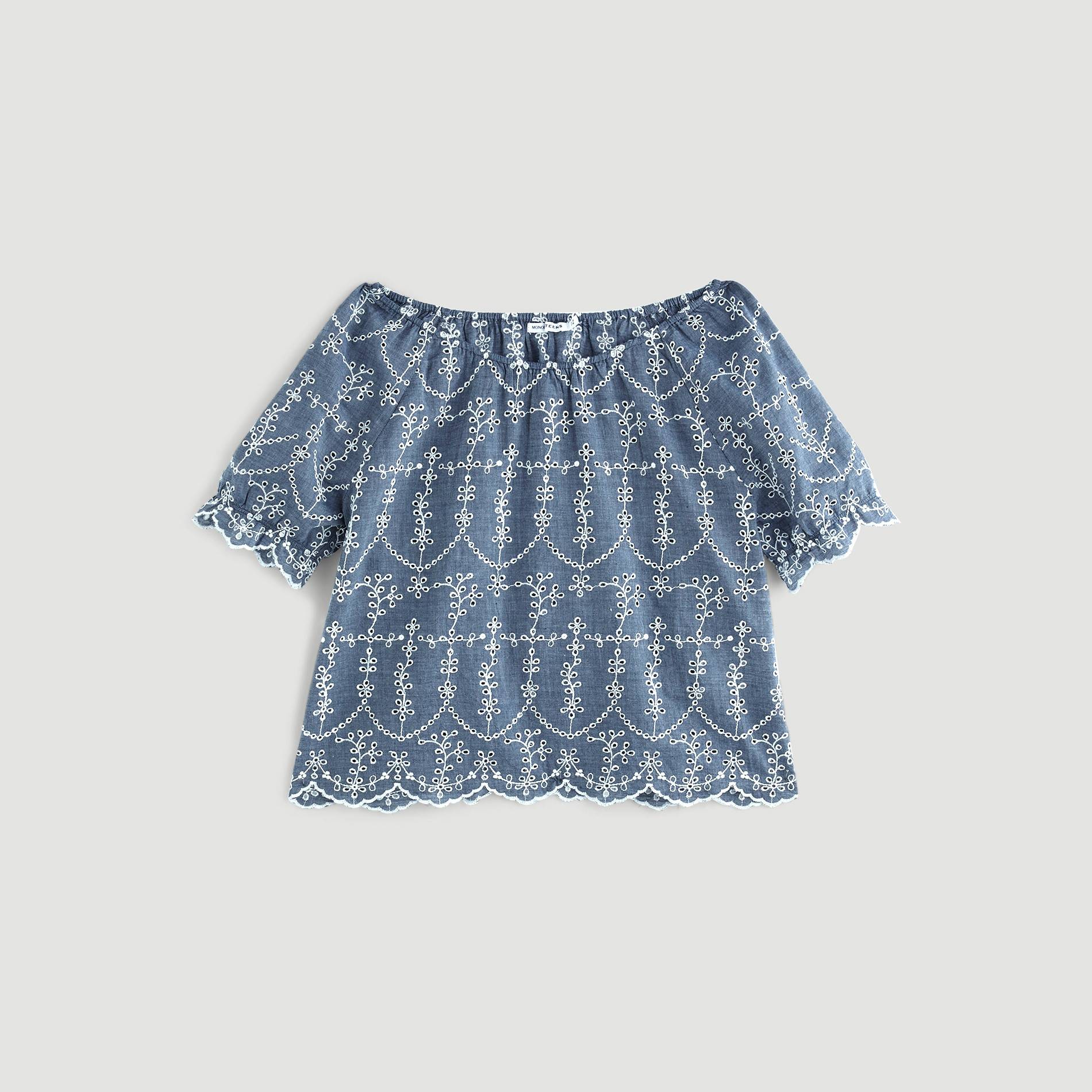 Blouse chambray, Indigo, large image number 1