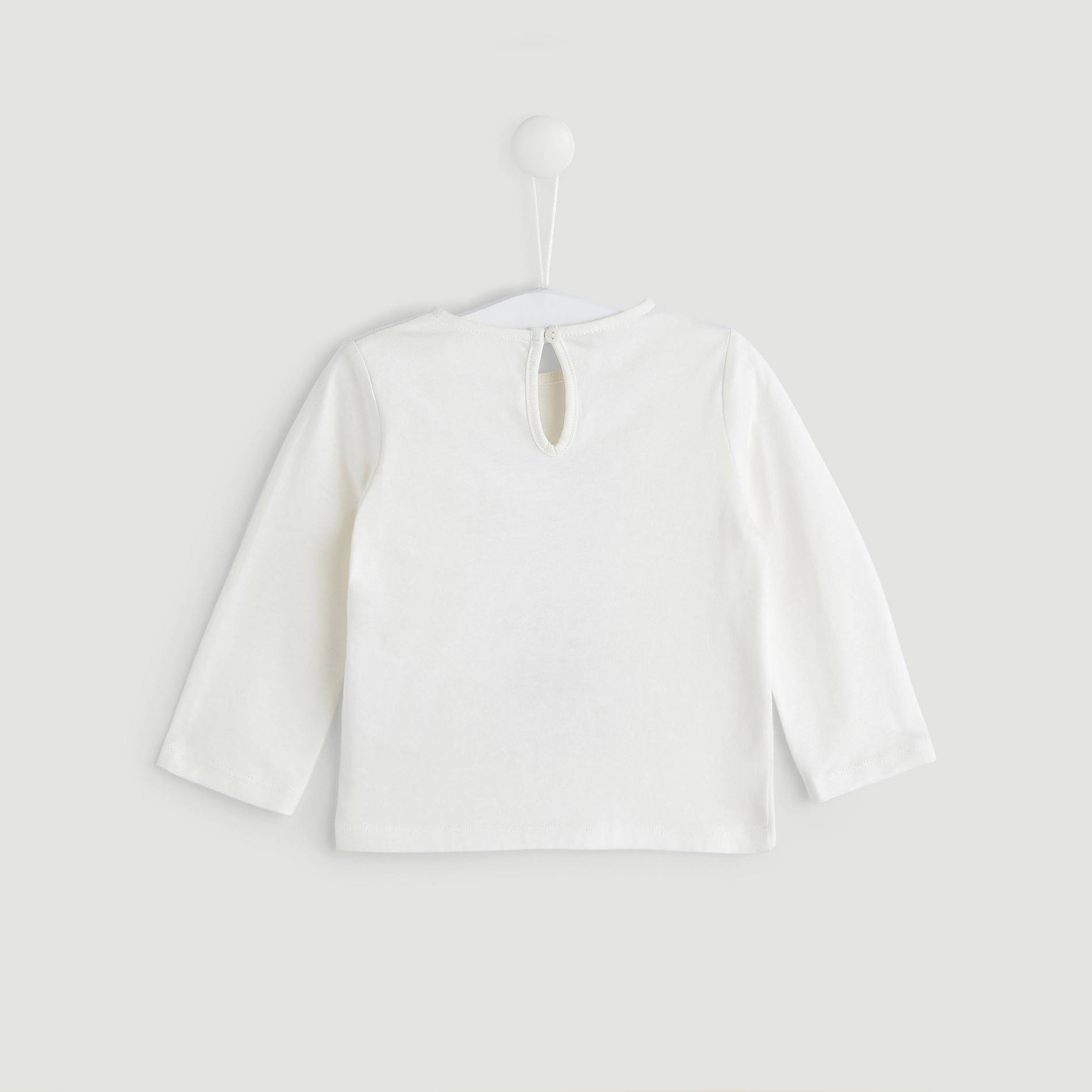 T-shirt en coton imprimé, Ecru, large image number 1