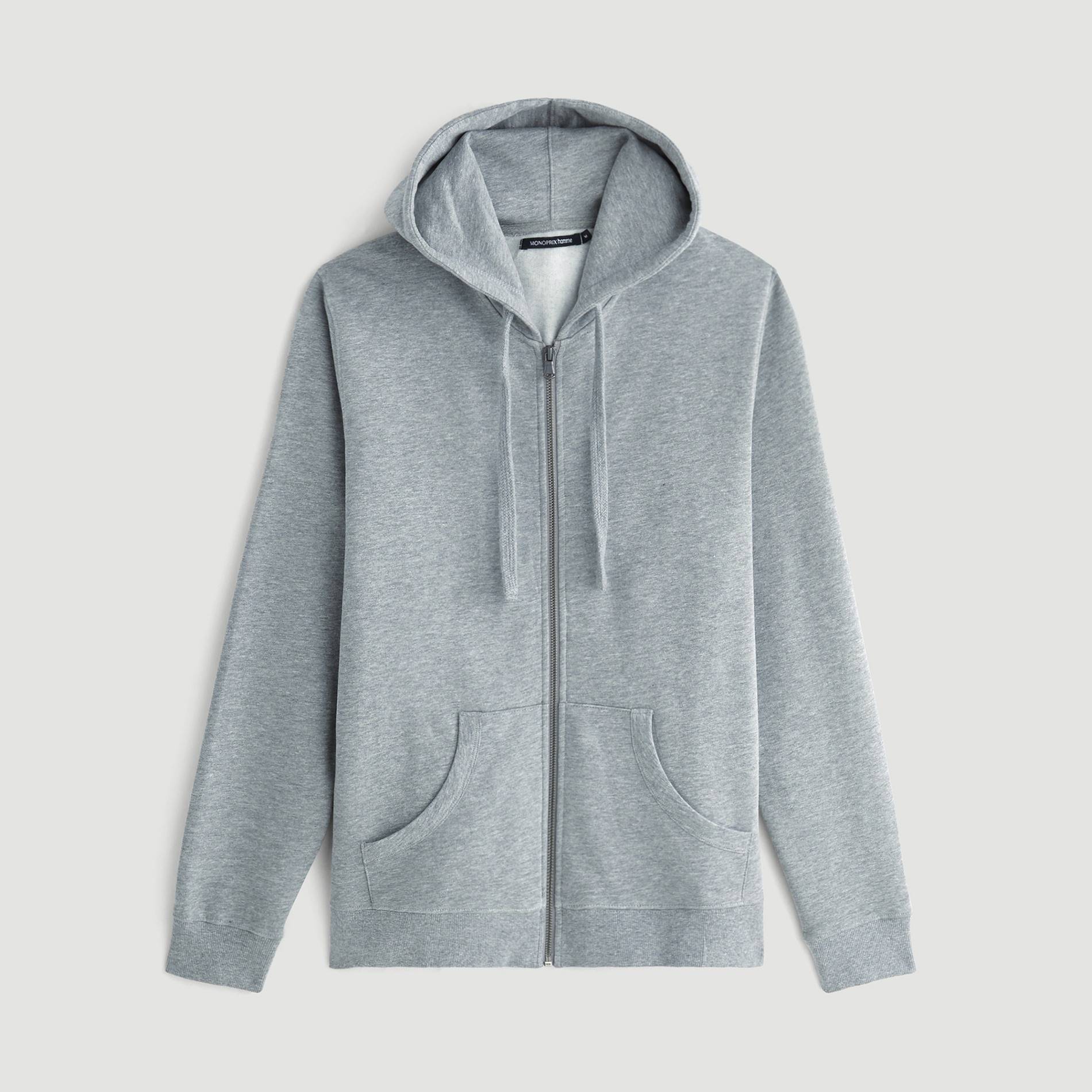 Sweat à capuche avec zip, Gris moyen, large image number 2.0