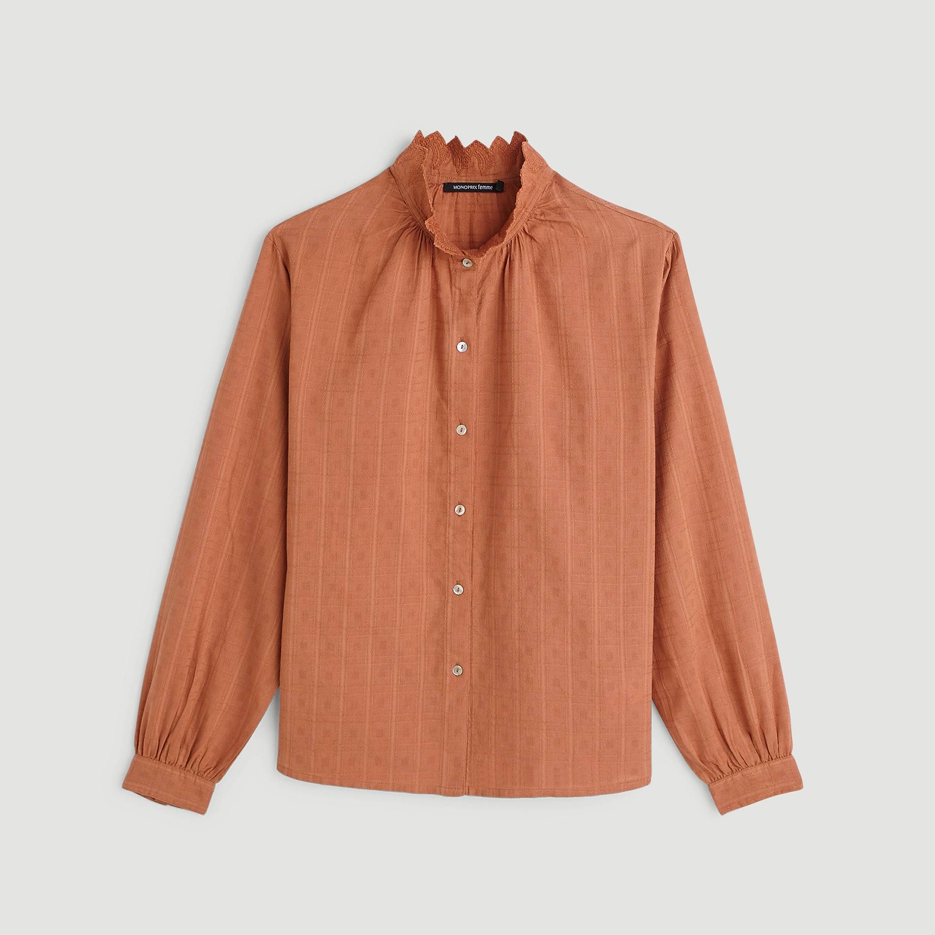 Chemise col brodé, Cuivre, large image number 2