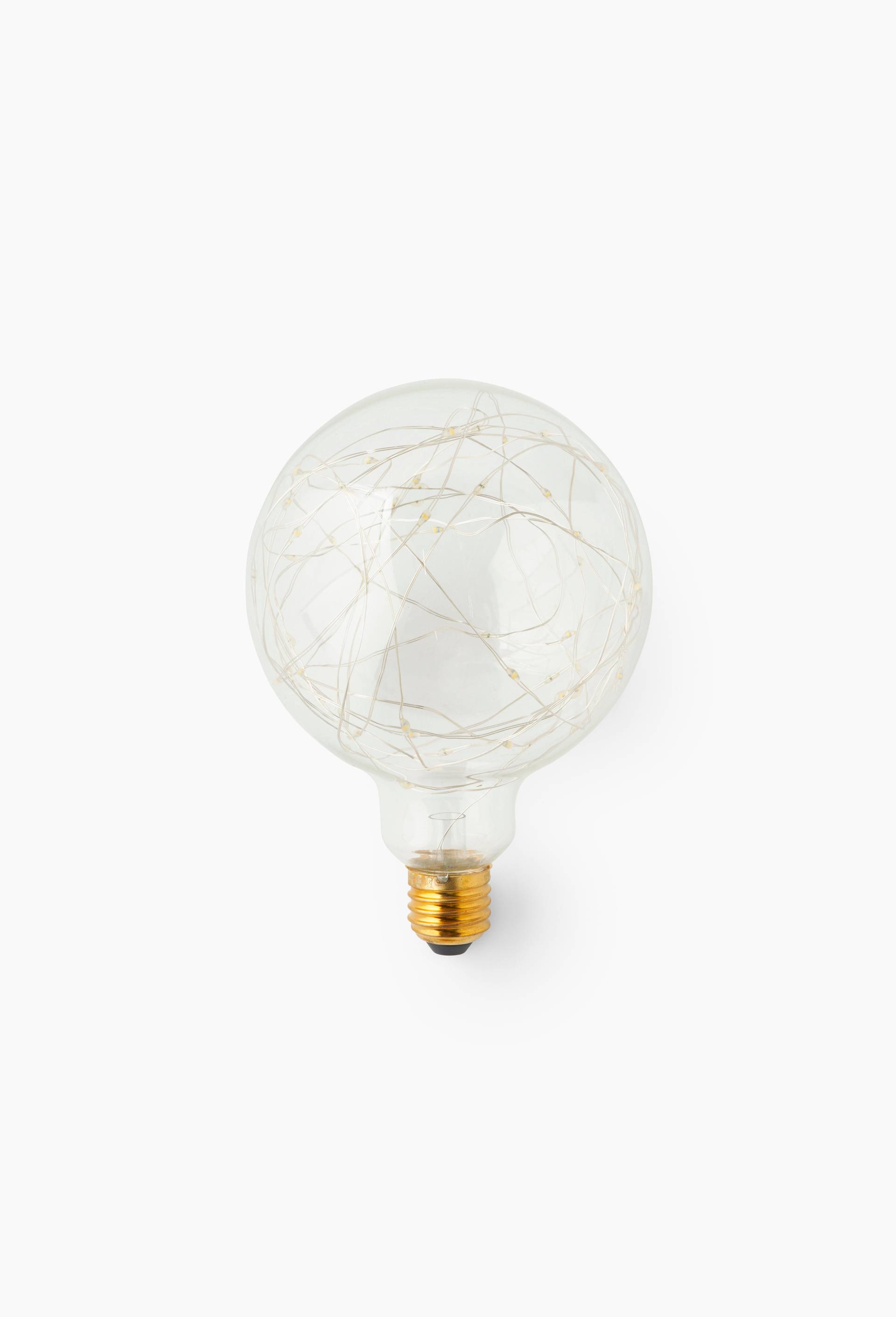 Ampoule globe LED G125 avec guirlande int&eacute;gr&eacute;e, E27, Ocre, large image number 0
