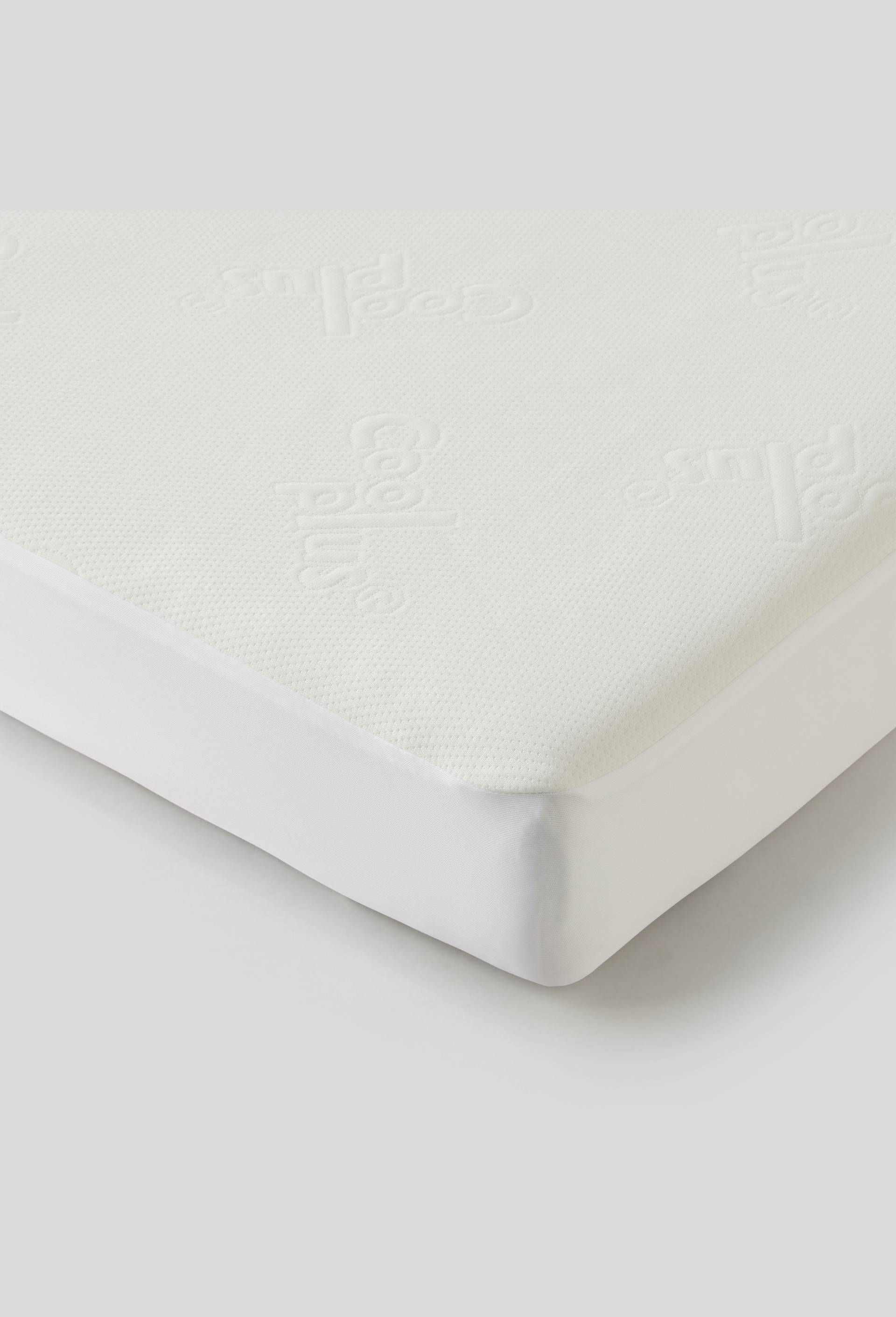 Protège-matelas anti acariens, 140x190cm, 100% coton, Blanc, large image number 0