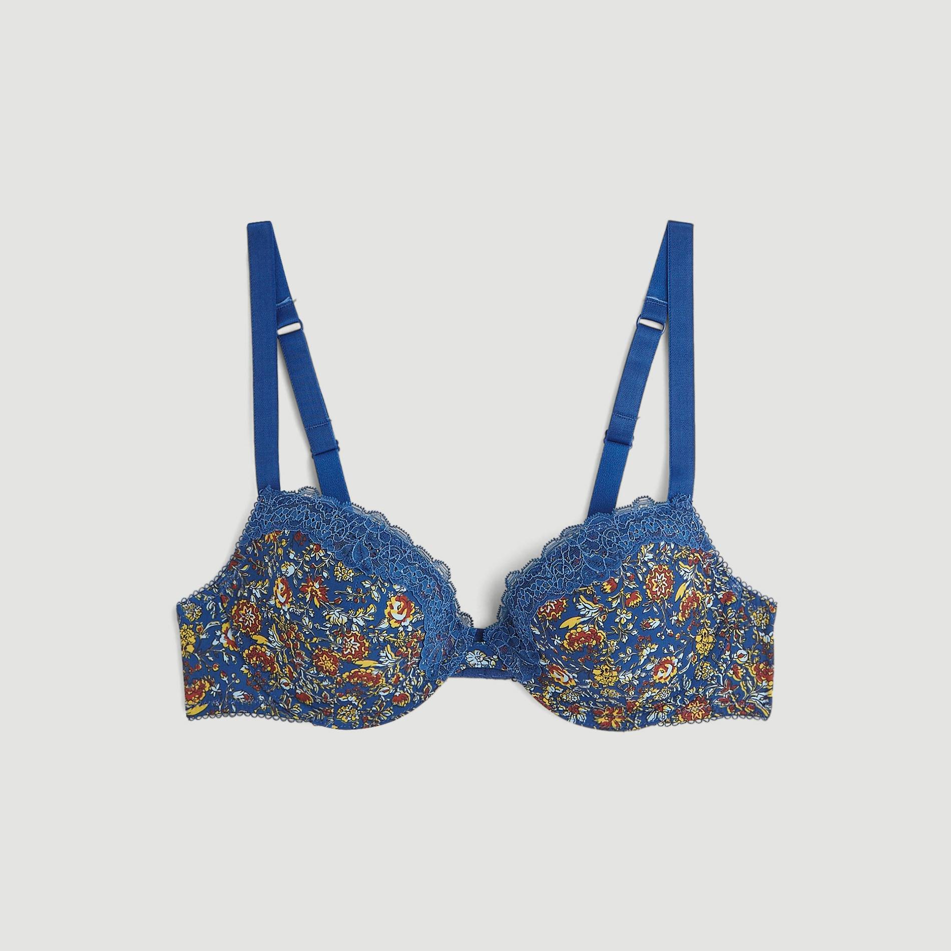 Soutien-gorge corbeille paddé, Indigo, large image number 2