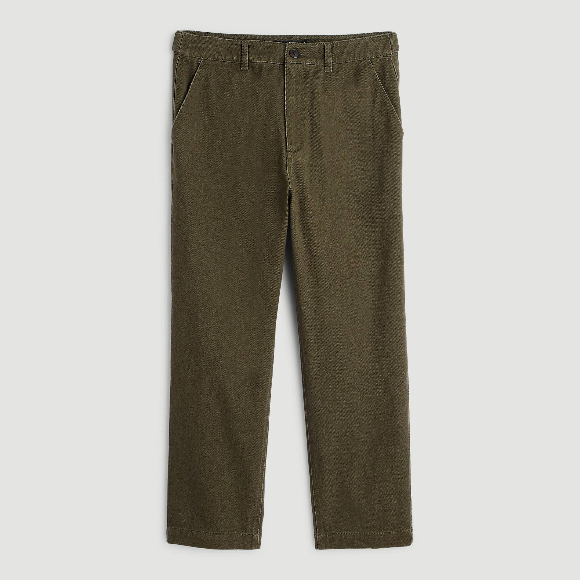 Pantalon slack basique coton, Kaki, large image number 2