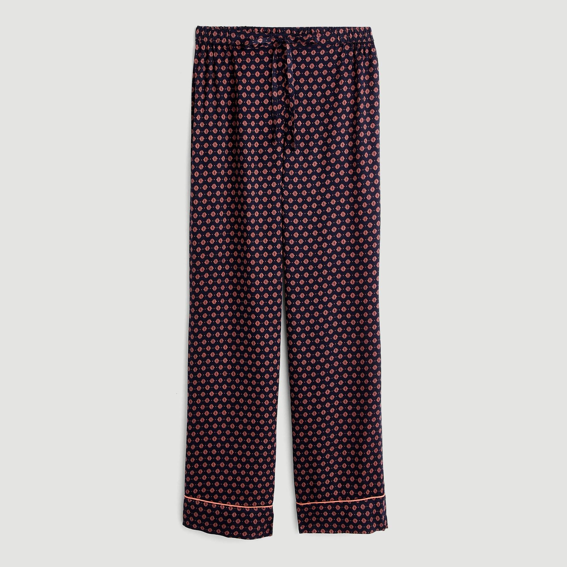 Pantalon imprimé géométrique, Indigo, large image number 2.0