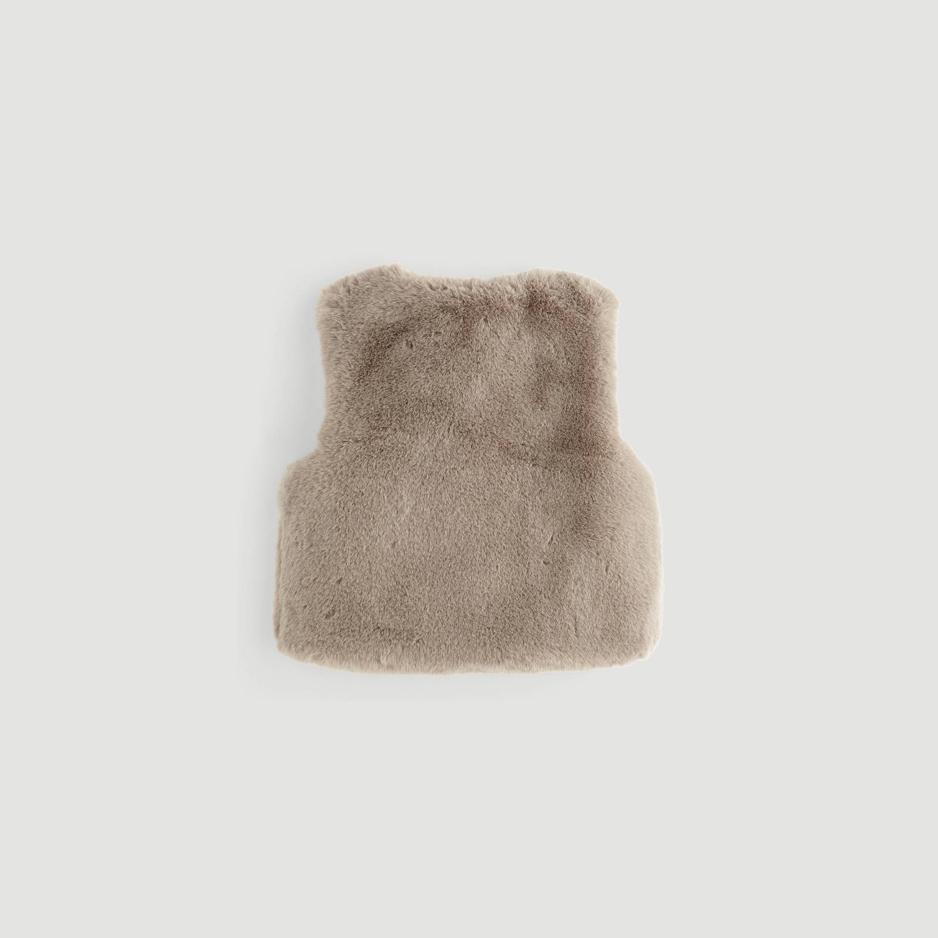 Gilet sans manche fausse fourrure, Gris moyen, large image number 1