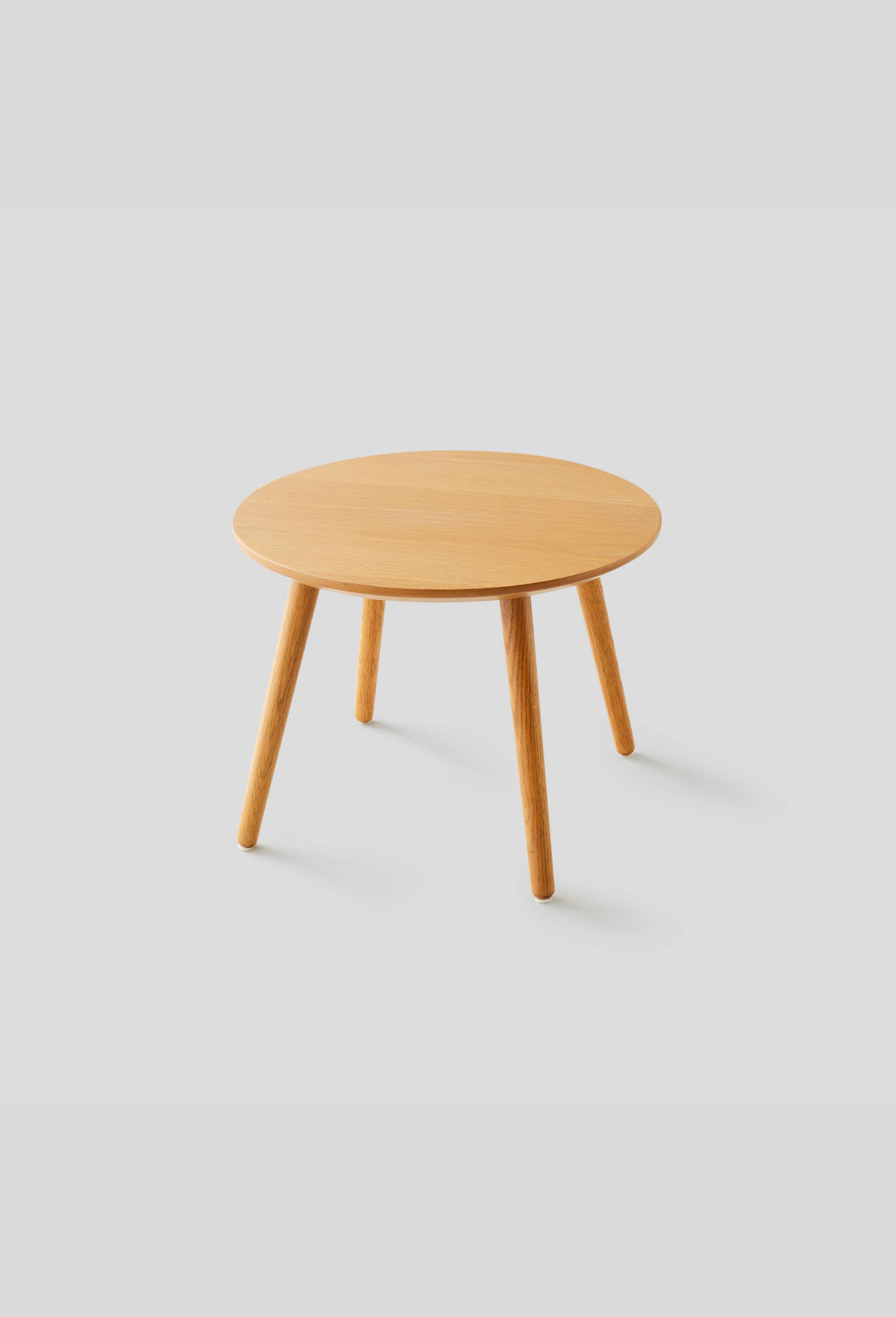 Table basse ronde en bois, D42 x 27 cm, Beige, large image number 0.0