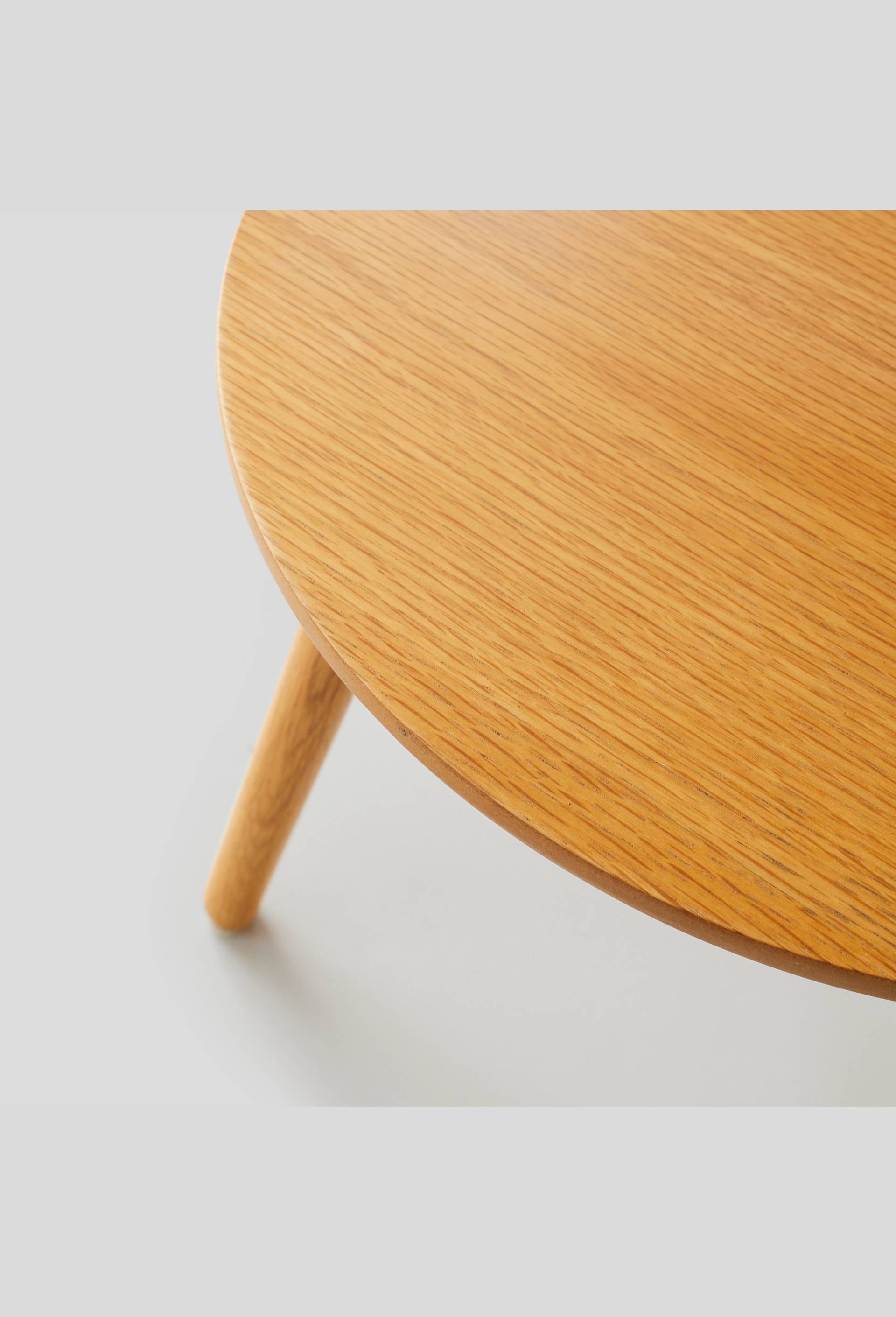 Table basse ronde en bois, D42 x 27 cm, Beige, large image number 1.0
