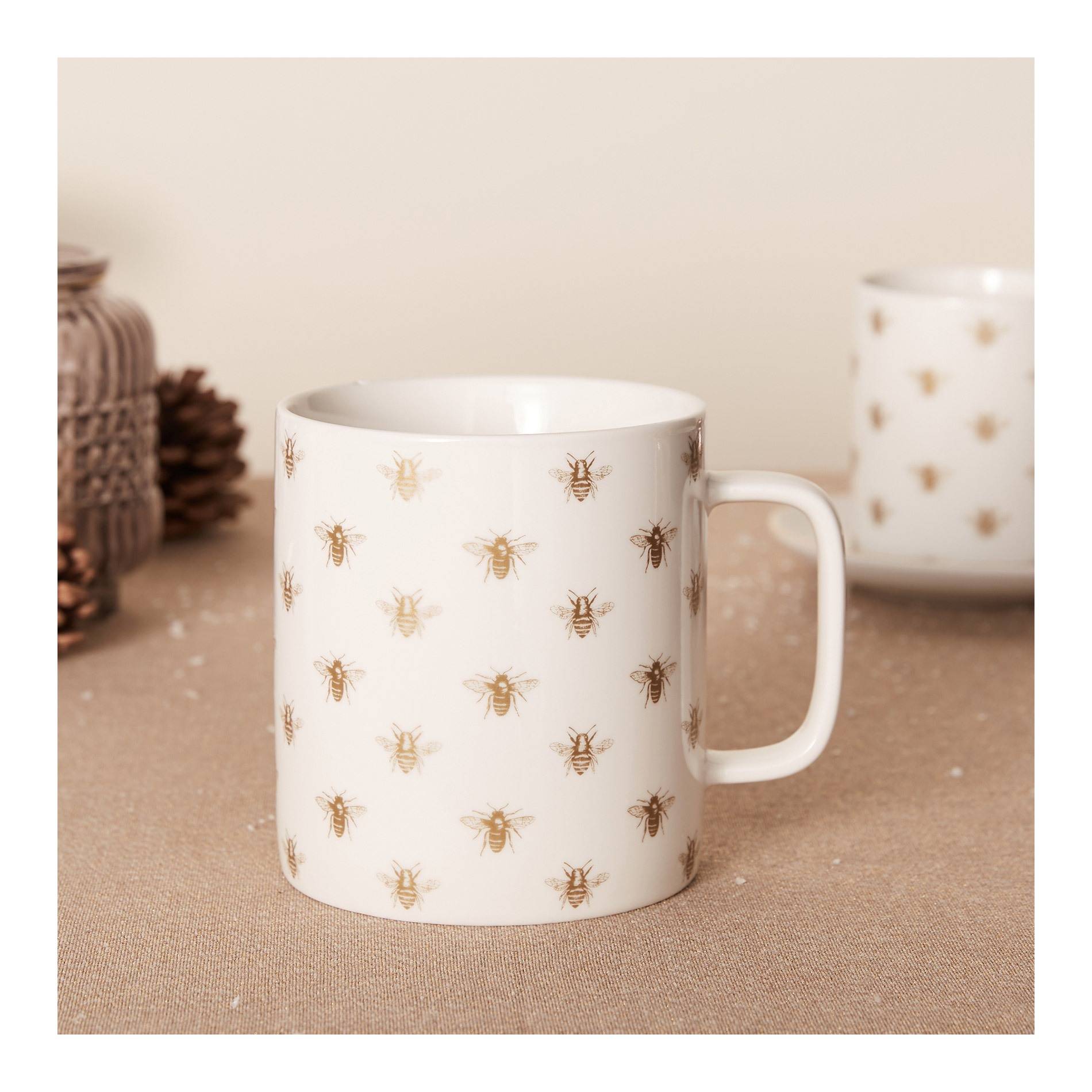 Mug XXL - Abeille, Blanc, large image number 0