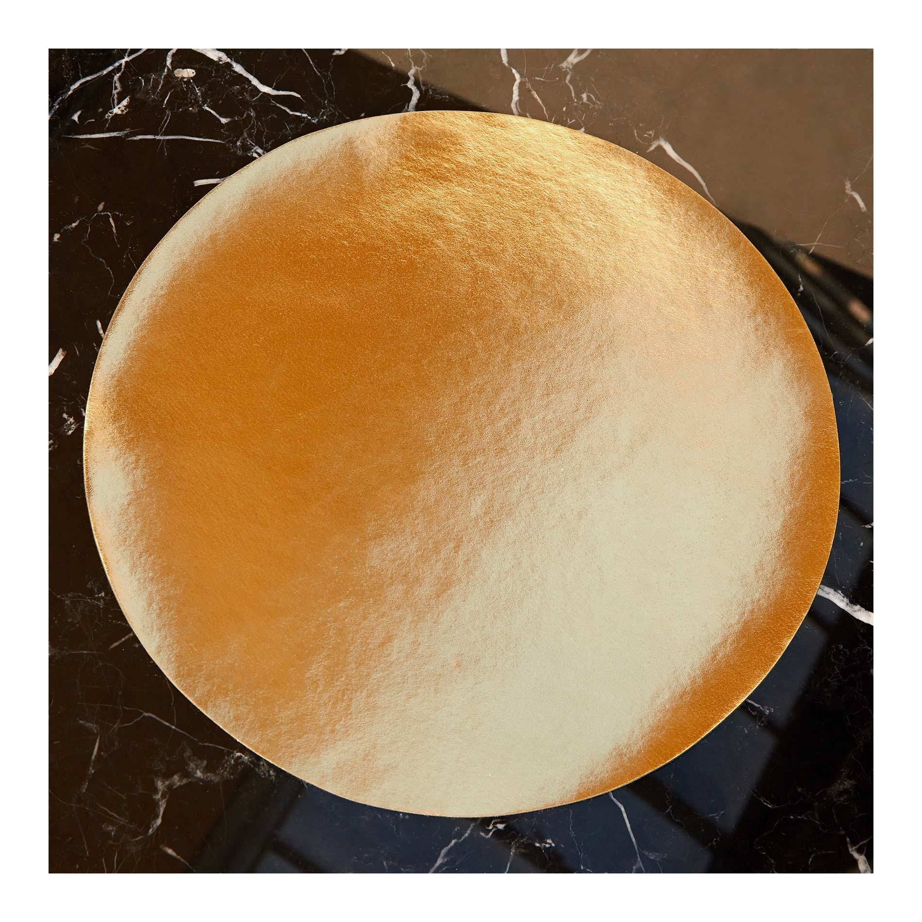 Set de table rond, en PVC, Moutarde, large image number 1