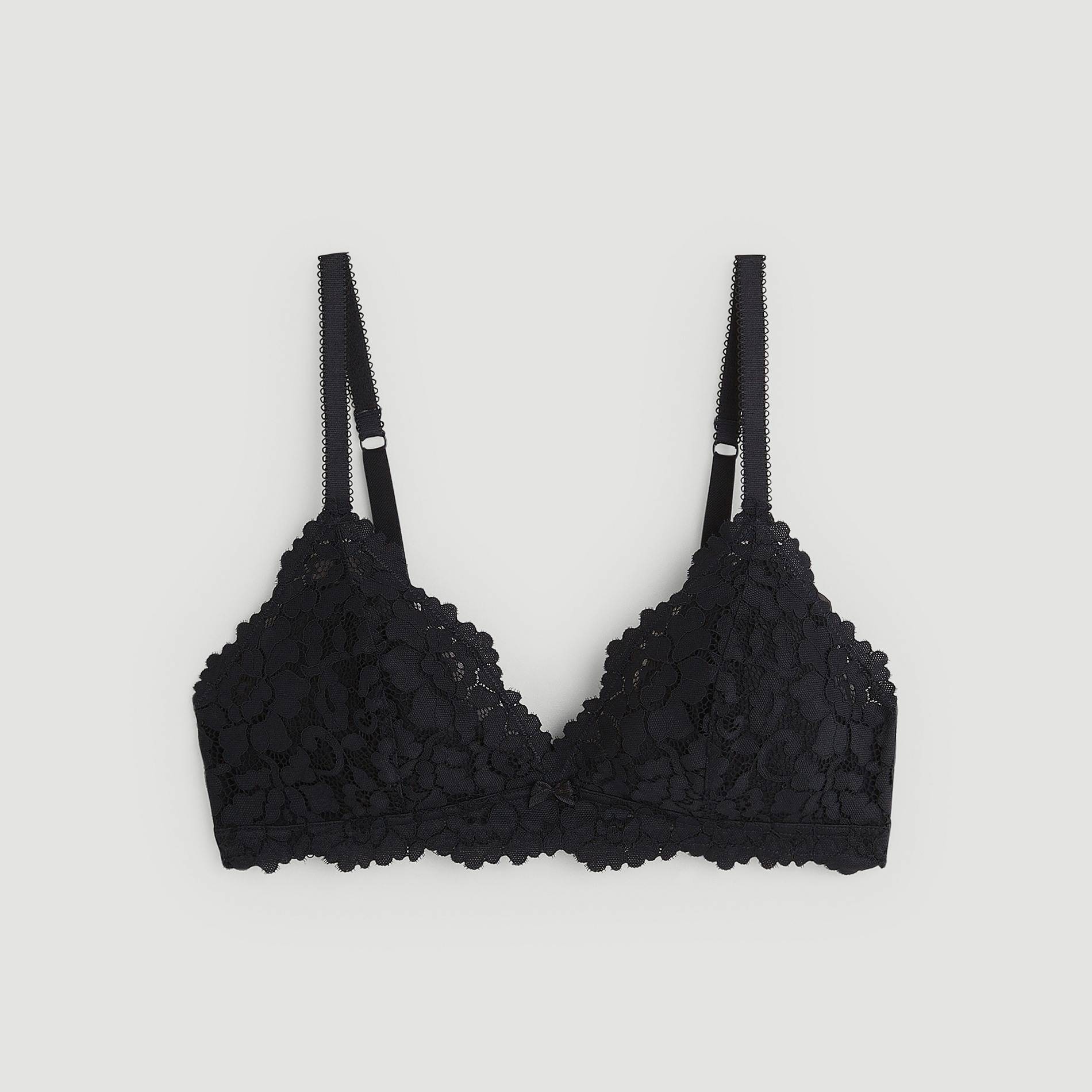 Soutien-gorge triangle dentelle, Bleu marine, large image number 2.0