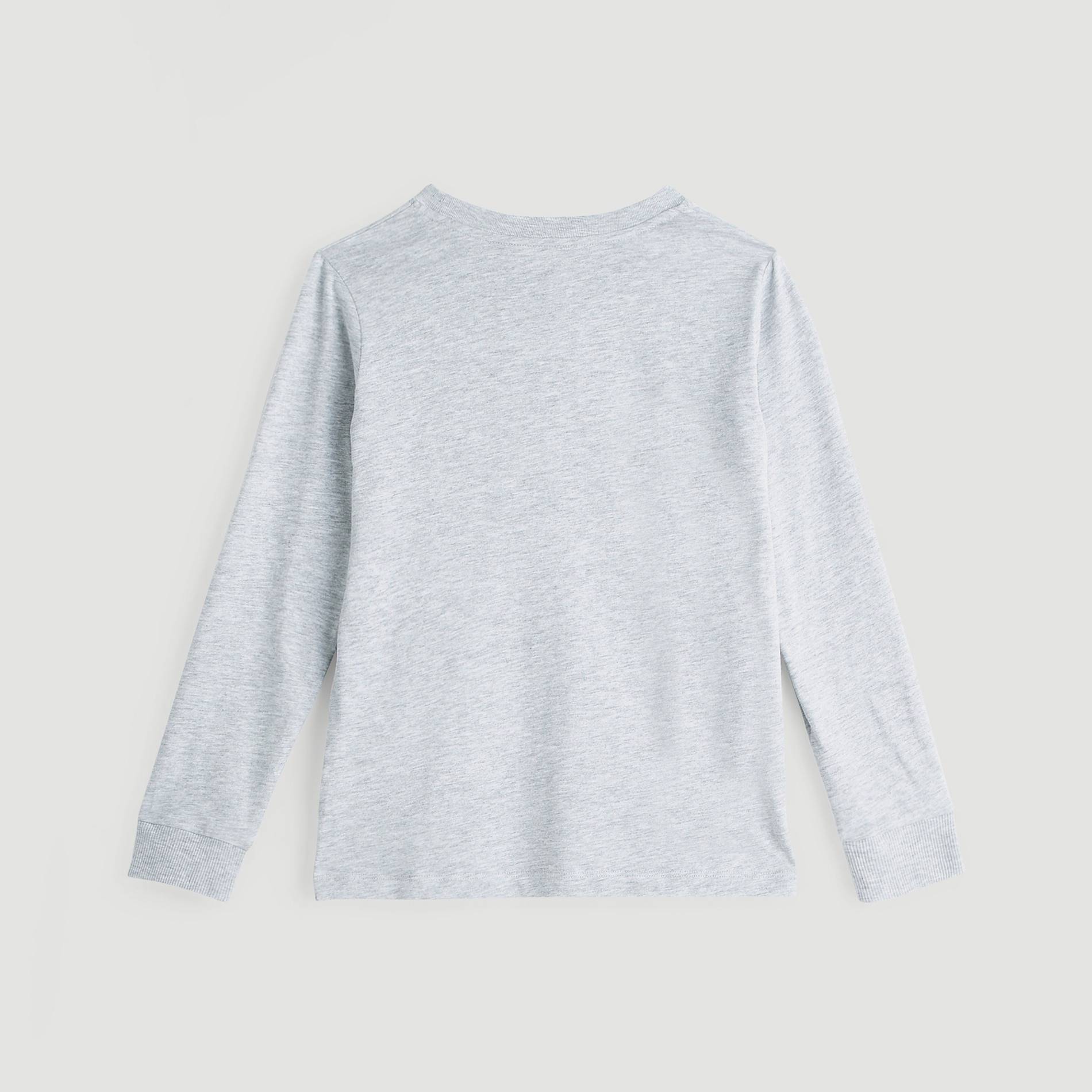 T-shirt manches longues imprimé, Gris moyen, large image number 2