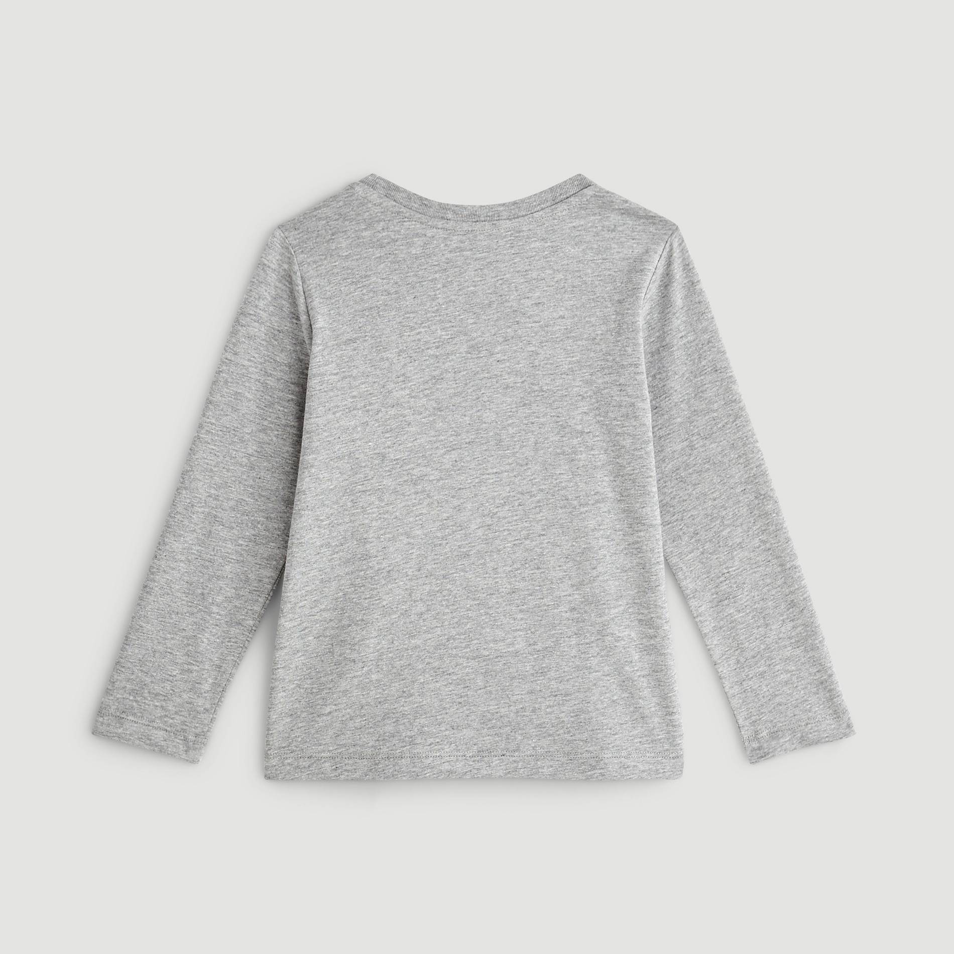 T-shirt manches longues imprimé, Gris moyen, large image number 1