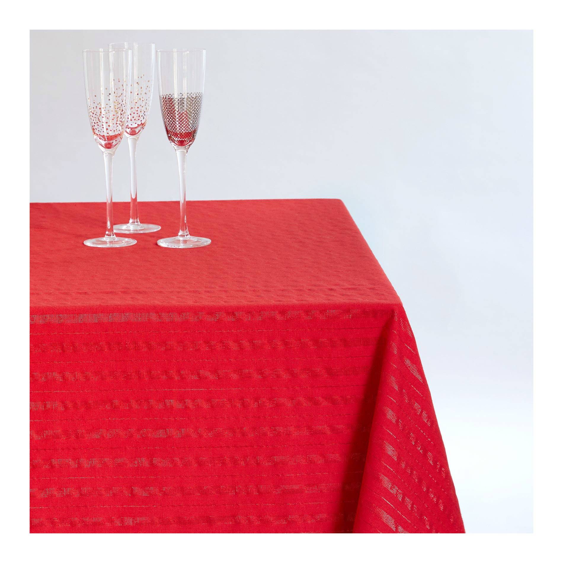 Nappe carrée, lurex, Brique, large image number 0.0