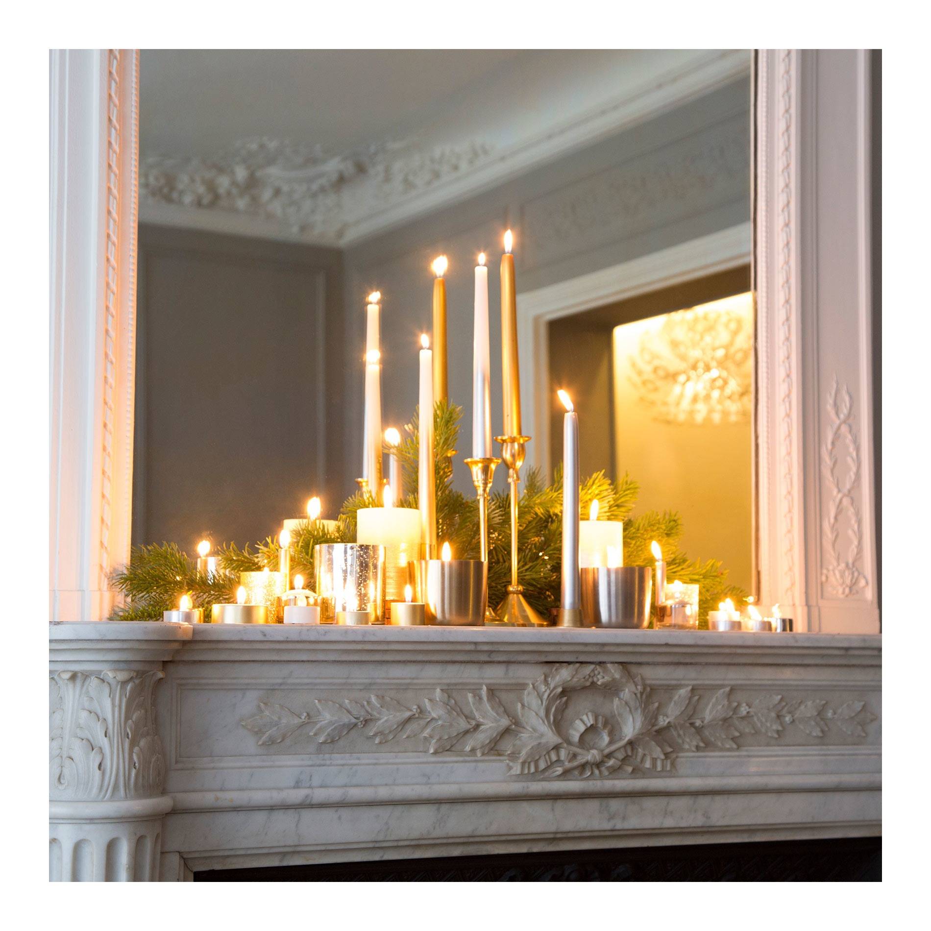 Set de 9 bougies, Argent, large image number 2.0
