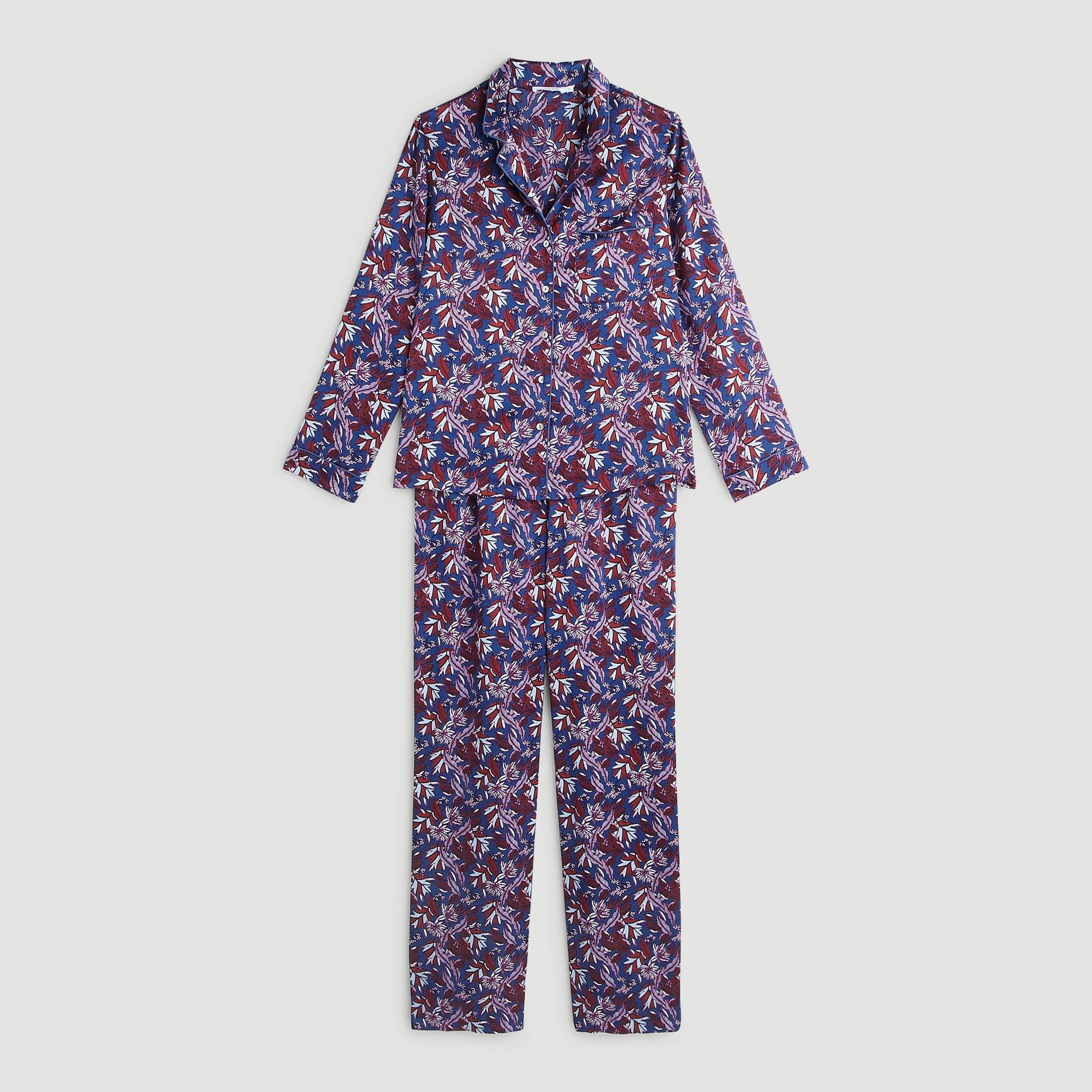 Pyjama imprimé feuilles, Prune, large image number 2