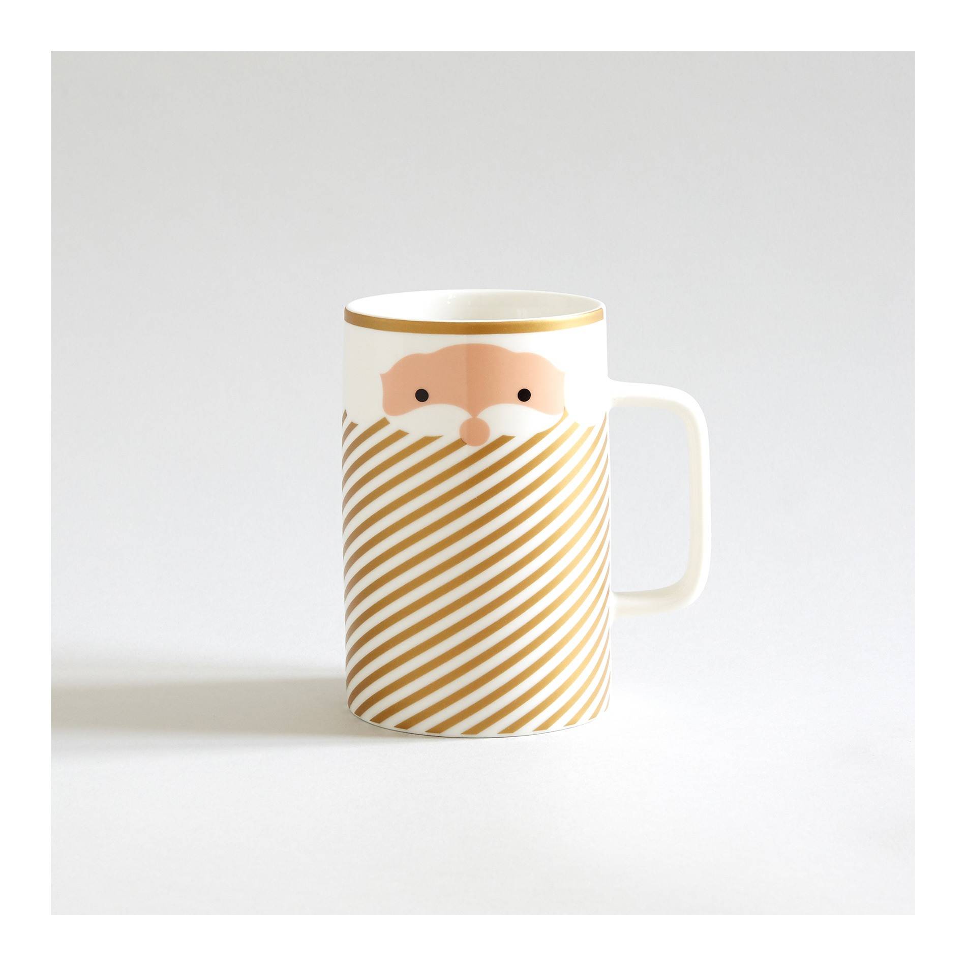 Mug long père Noël doré, Ocre, large image number 1