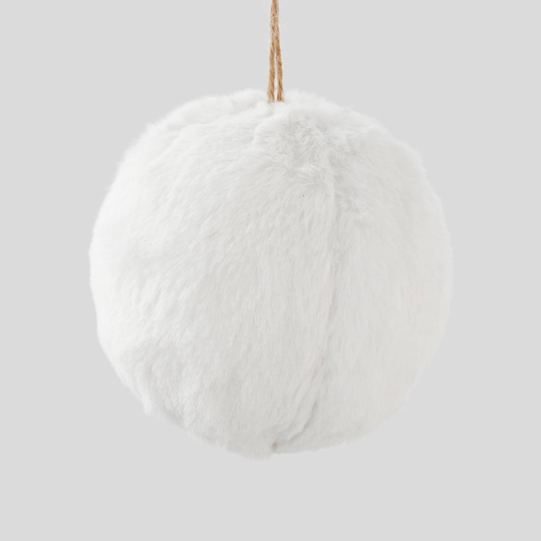 Boule en fausse fourrure, taille M, Blanc, large image number 0.0