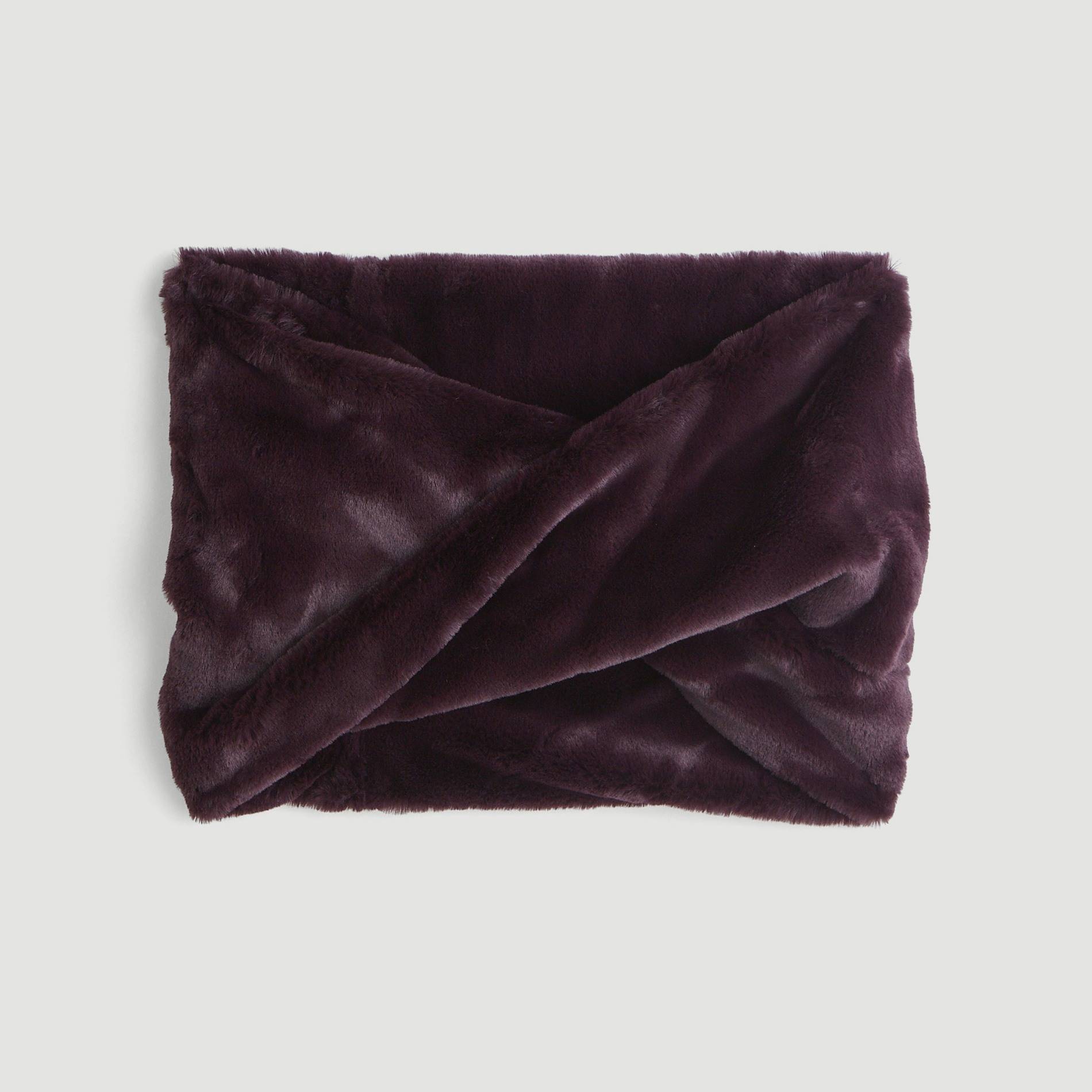 Snood fausse fourrure, Prune, large image number 1