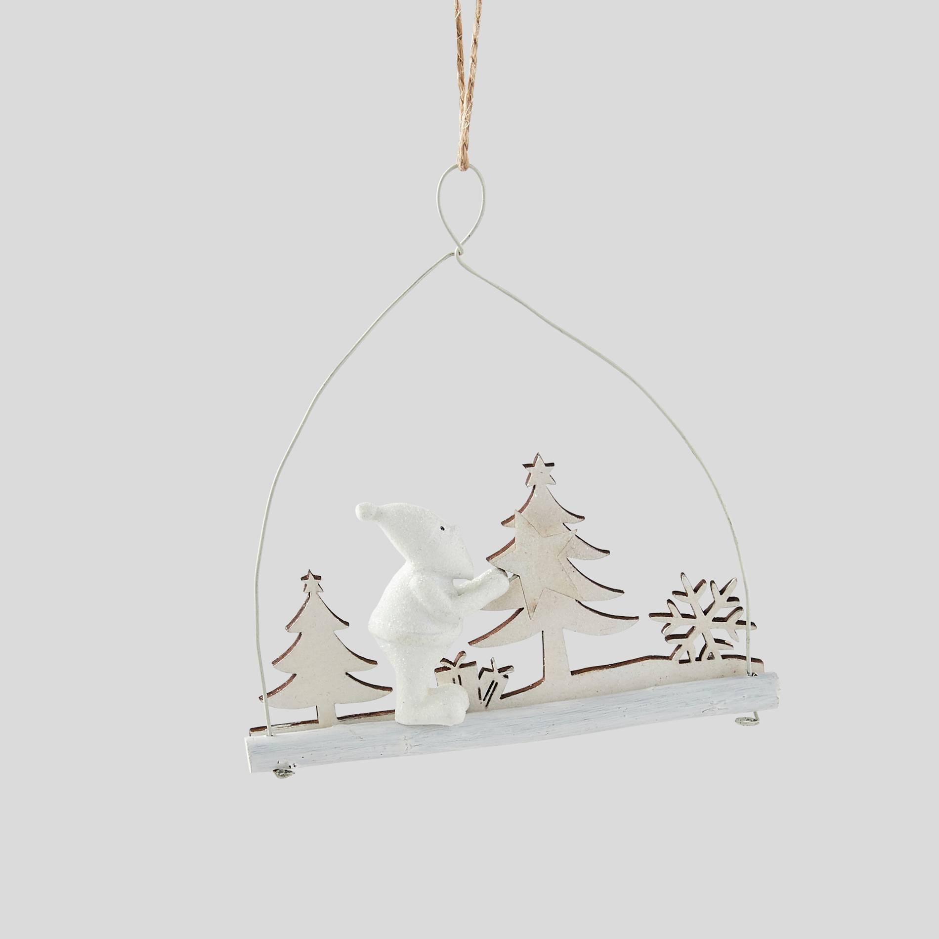 Ornement pour sapin Père Noël, Blanc, large image number 0