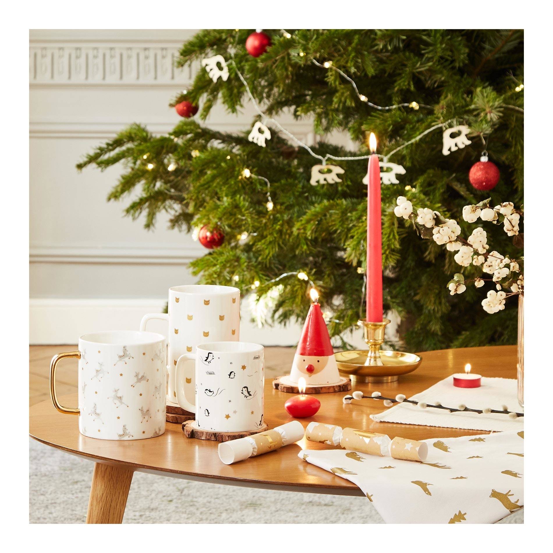 Set de table lurex rayé doré, Beige, large image number 2