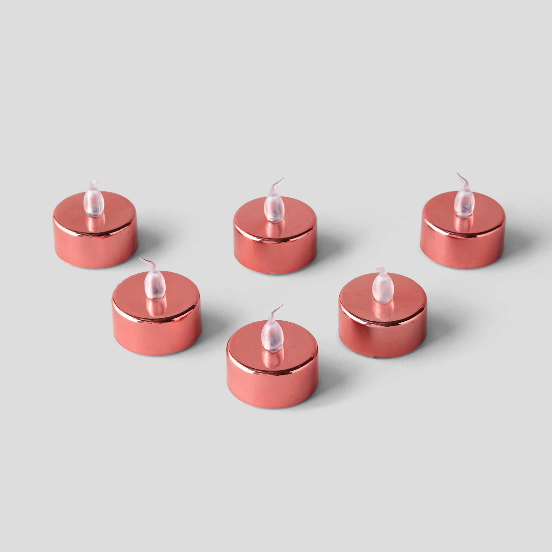 6 bougies chiaffes-plats LED, Cerise, large image number 0.0