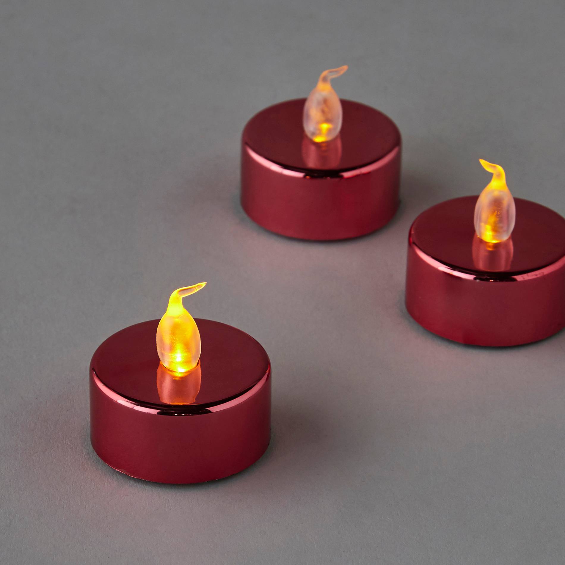 6 bougies chiaffes-plats LED, Cerise, large image number 1