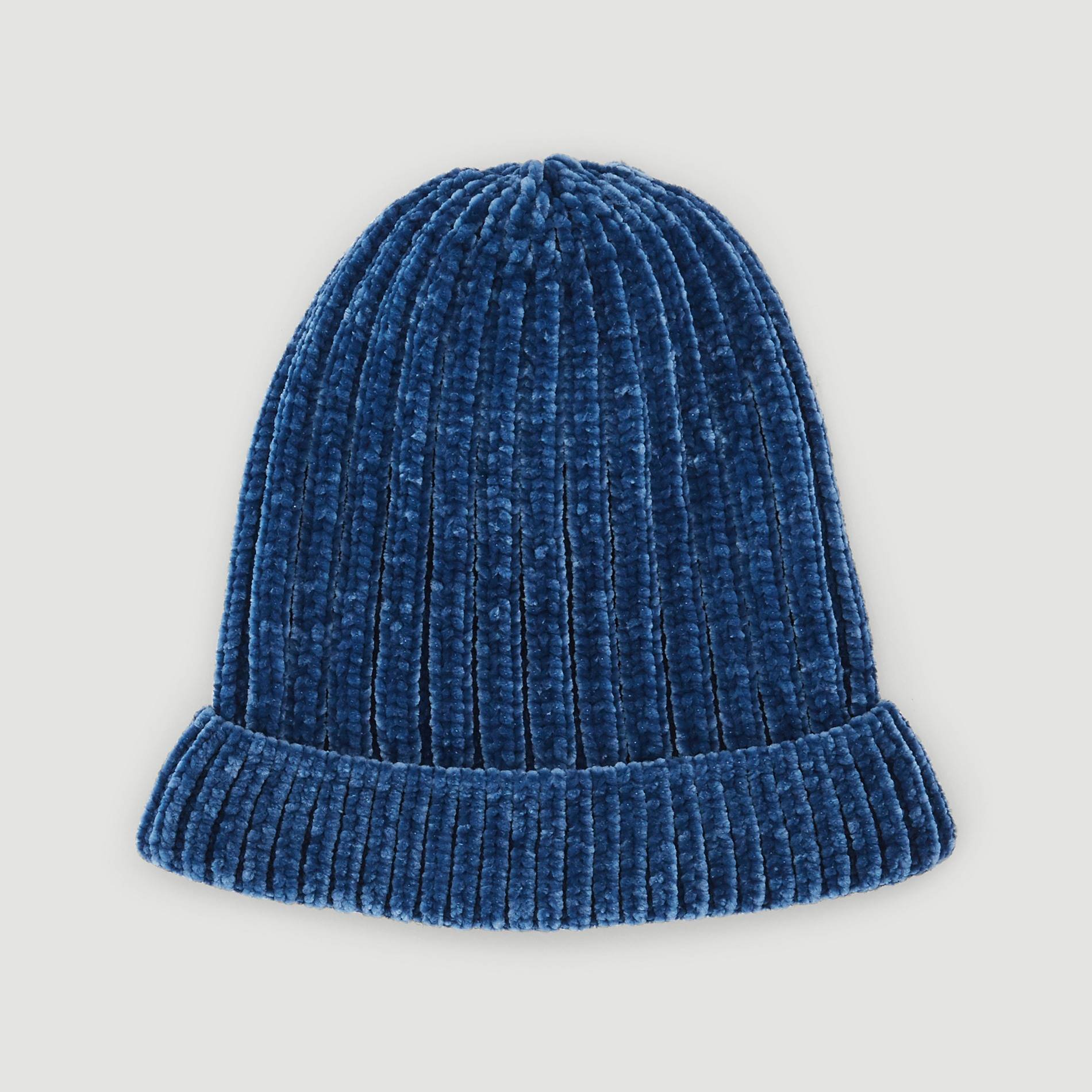 Bonnet chenille, Indigo, large image number 0