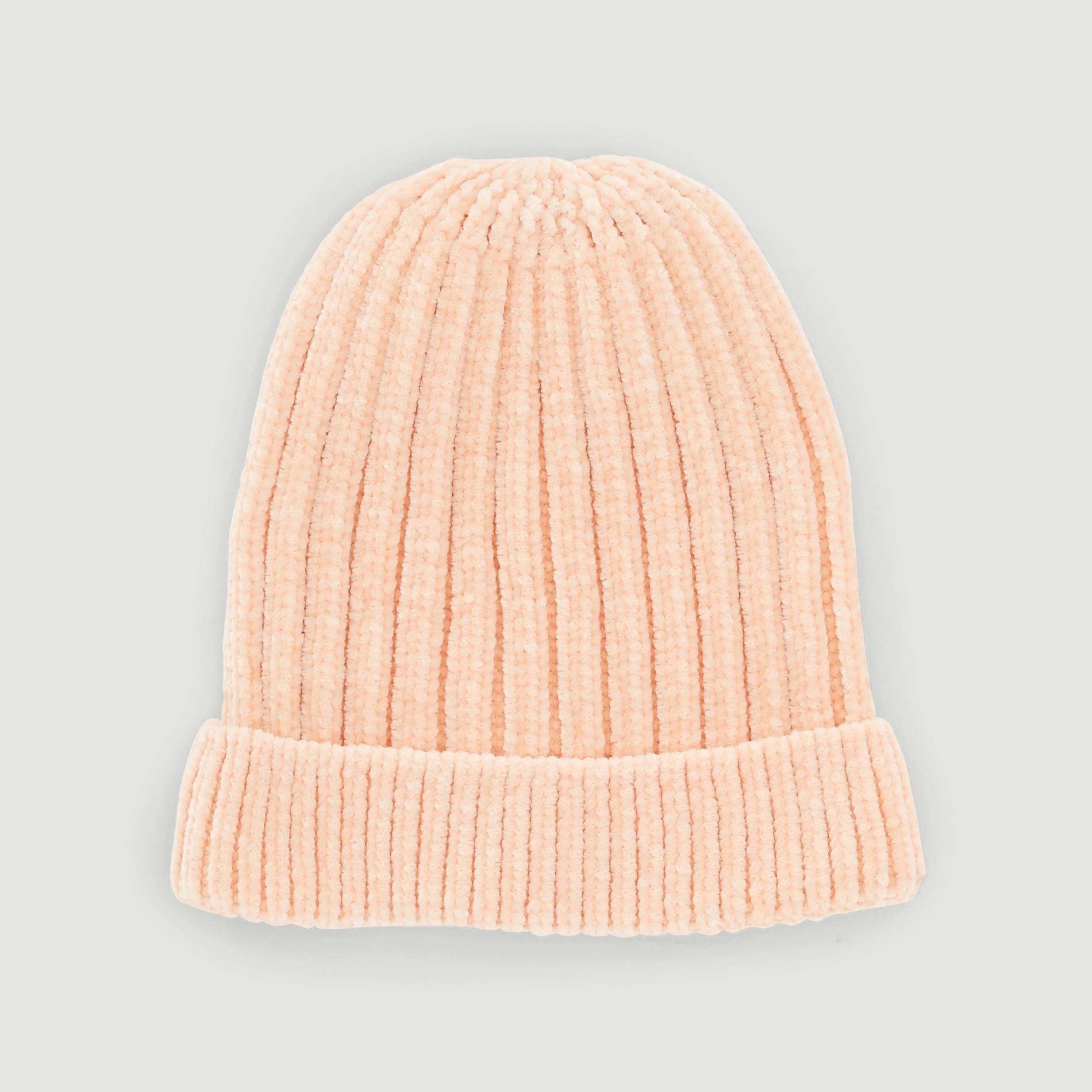 Bonnet chenille, Rose clair, large image number 0