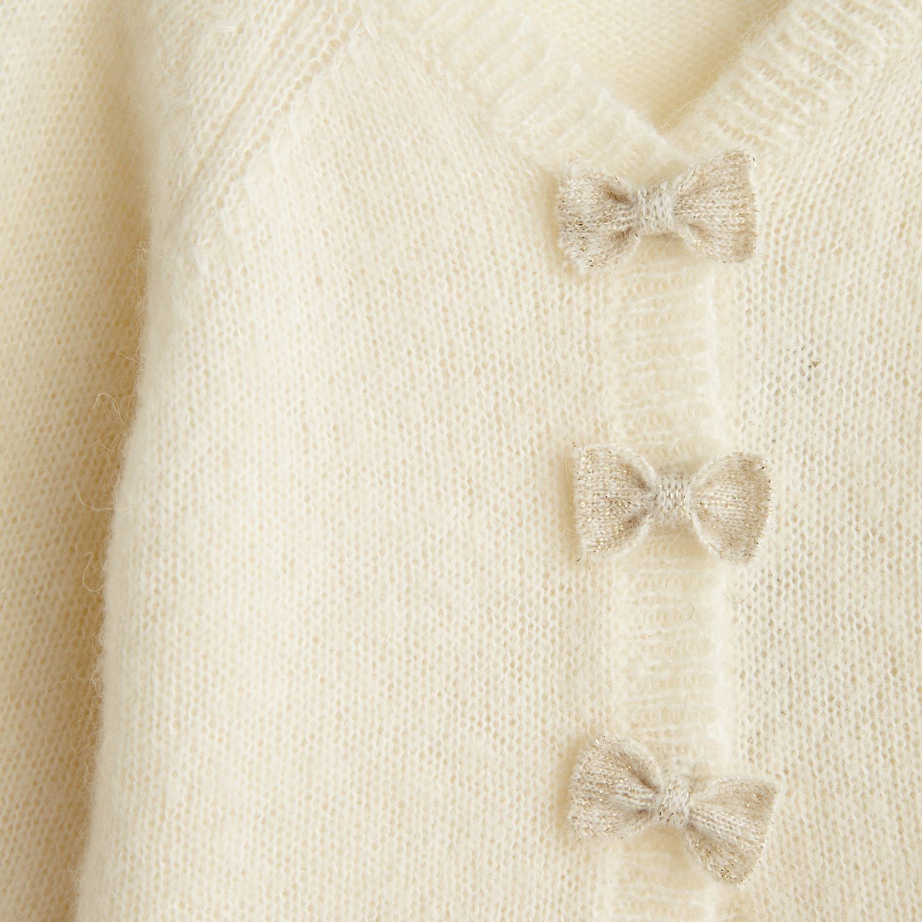 Cardigan avec noeuds, Ecru, large image number 2